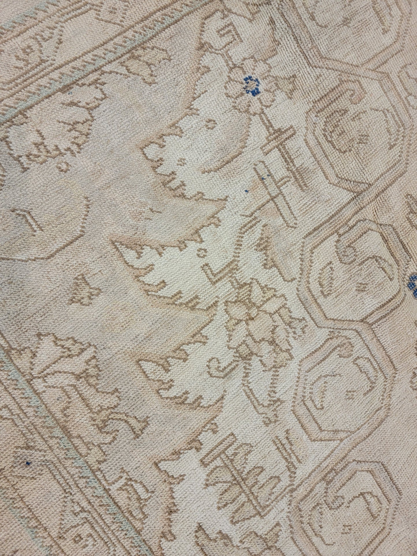 Hand-Knotted Wool Rug Tabriz Distressed 9'5" x 12'5"