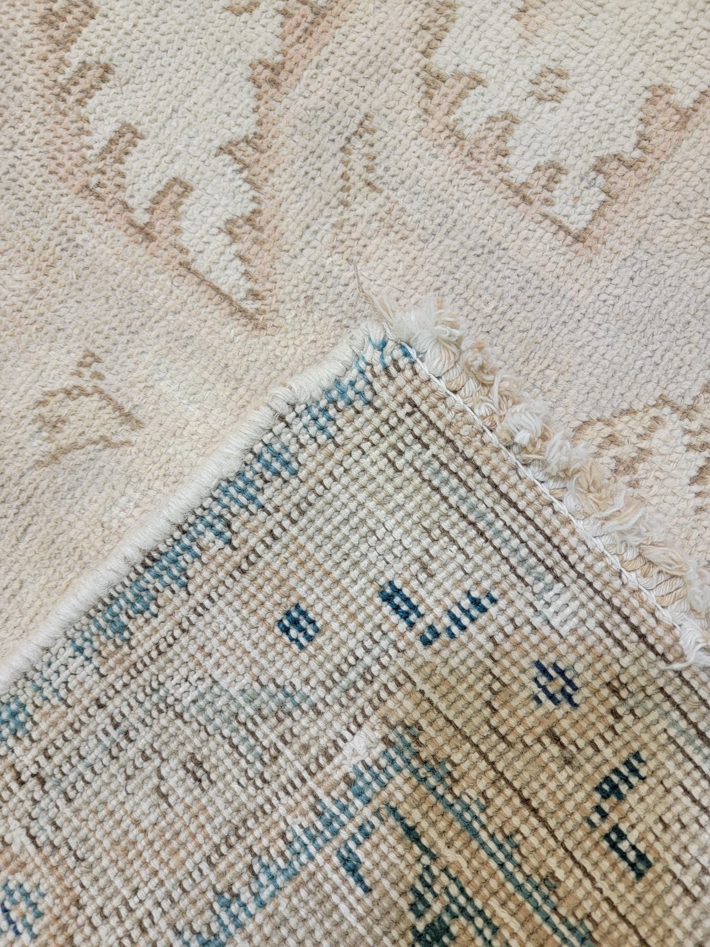 Hand-Knotted Wool Rug Tabriz Distressed 9'5" x 12'5"