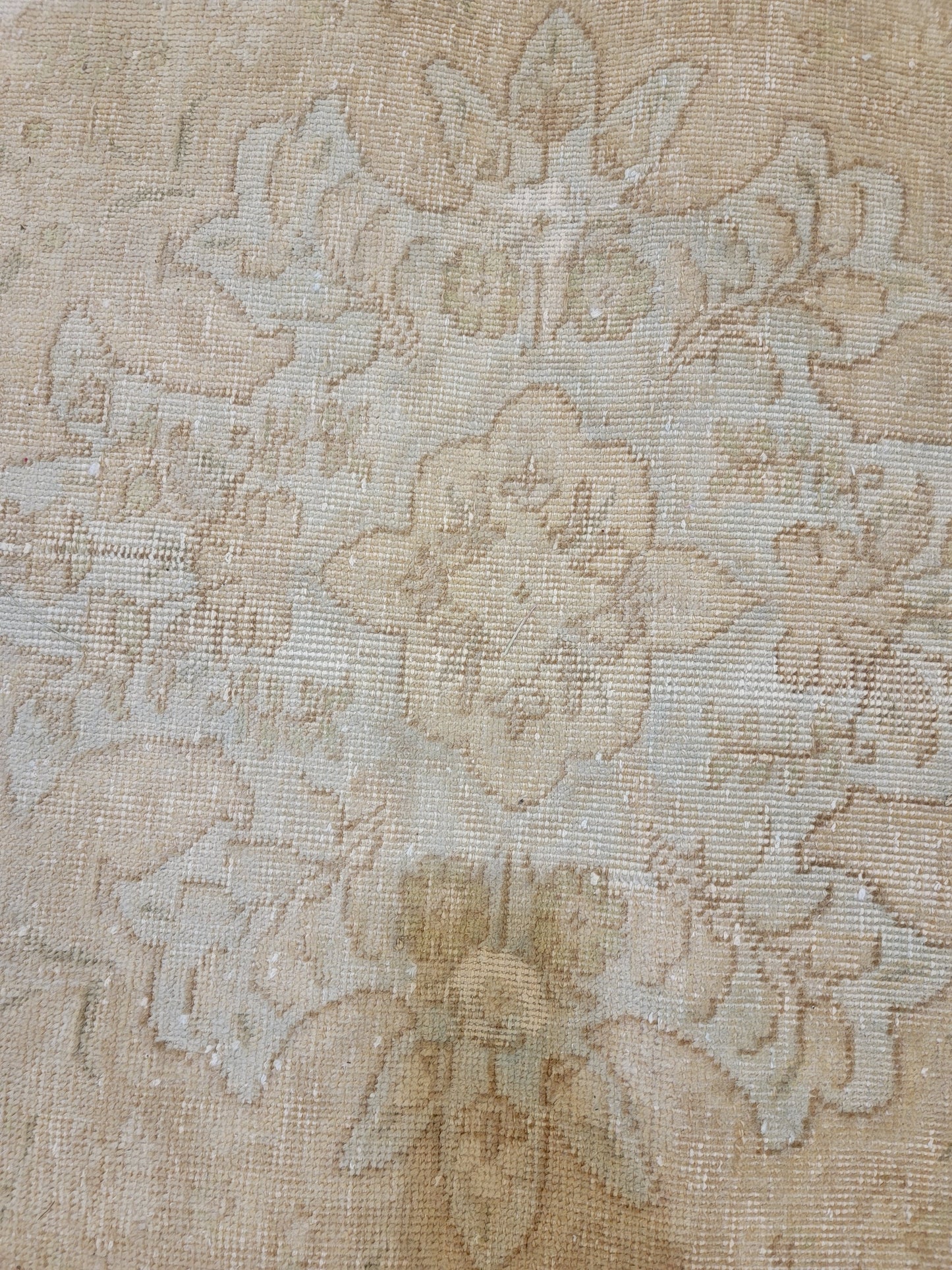 Hand-Knotted Wool Rug Tabriz Distressed 9'9" x 12'7"