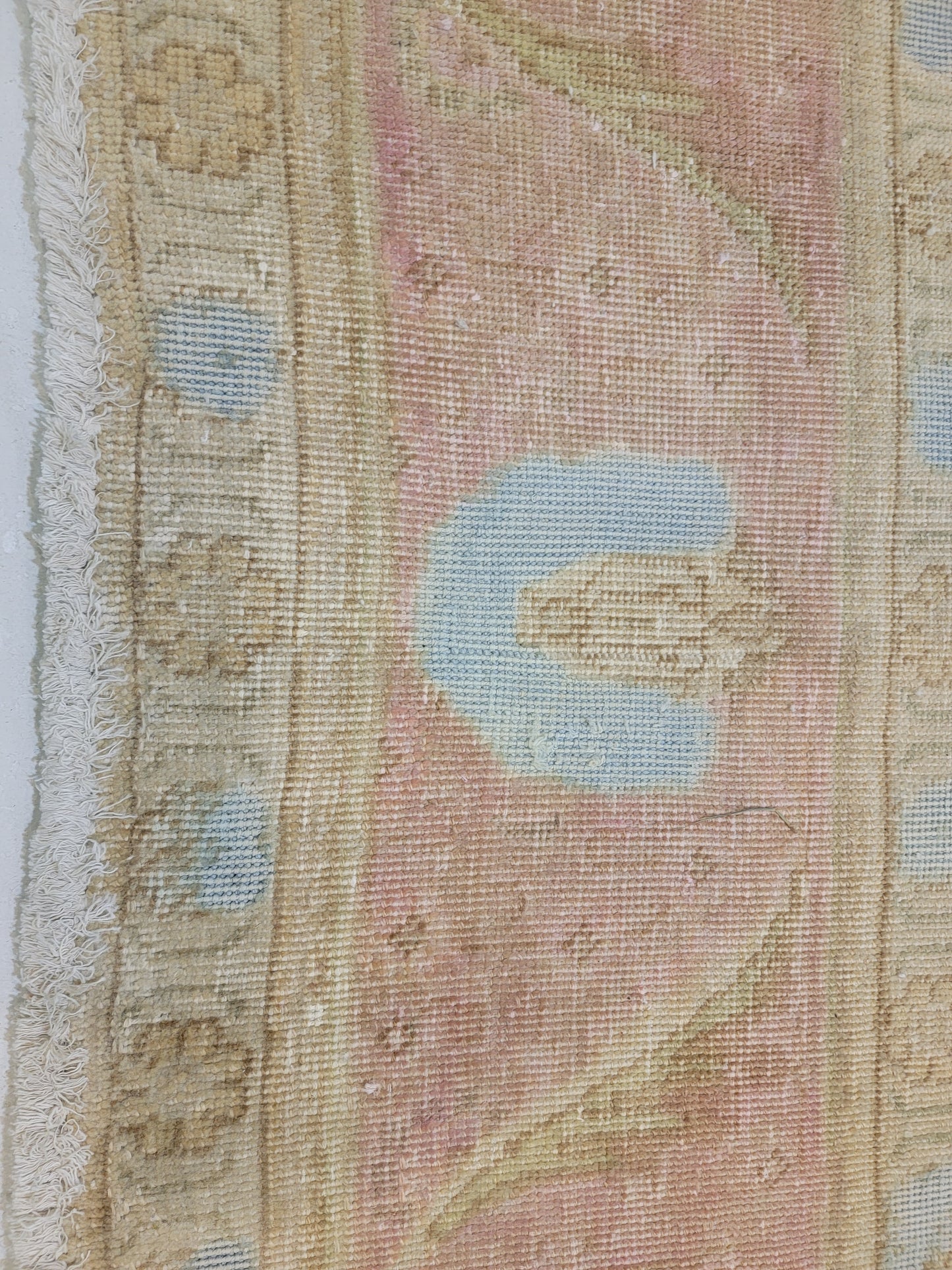 Hand-Knotted Wool Rug Tabriz Distressed 9'9" x 12'7"