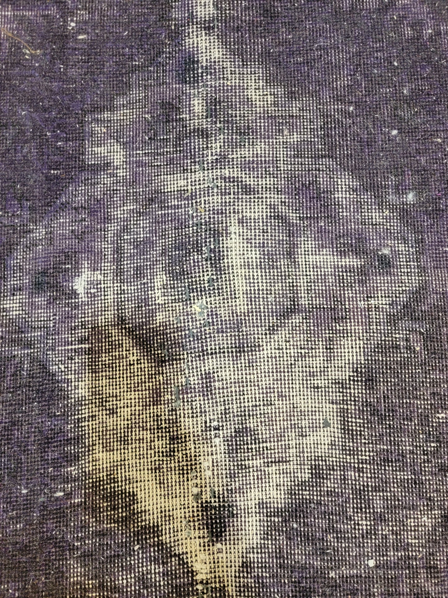 Hand-Knotted Wool Rug Tabriz Distressed Over Dye 7'10" x 10'10"