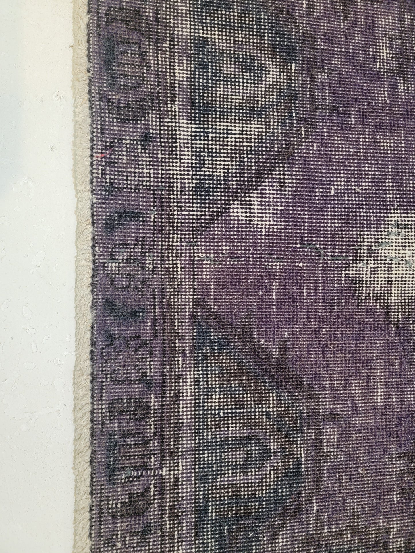 Hand-Knotted Wool Rug Tabriz Distressed Over Dye 7'10" x 10'10"