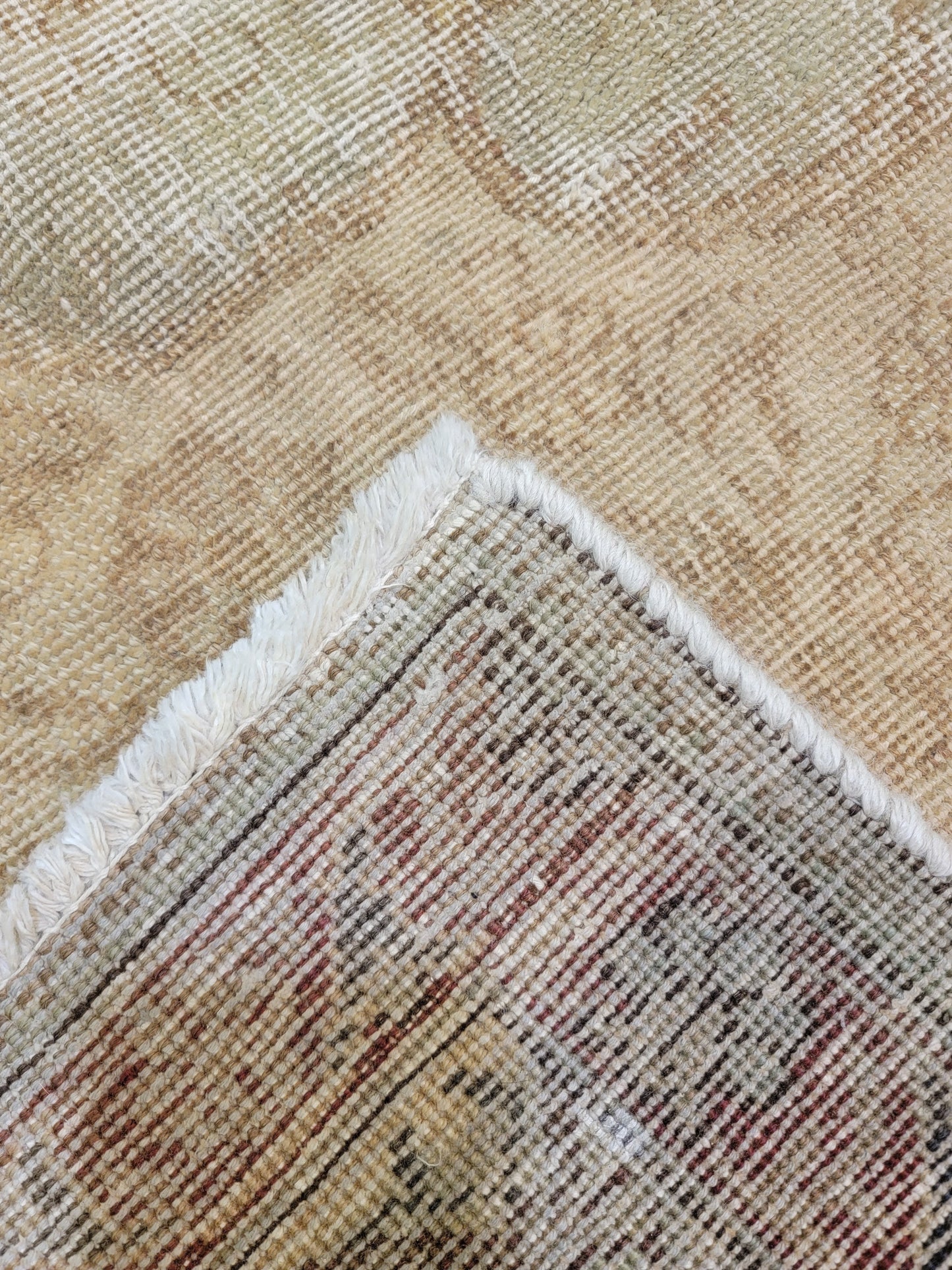 Hand-Knotted Wool Rug Tabriz Distressed 9'5" x 12'4"