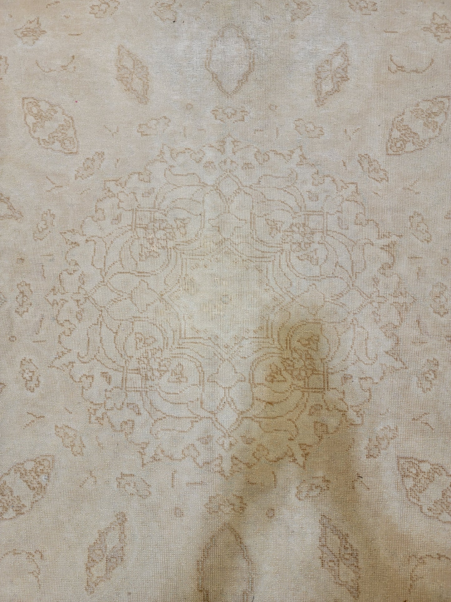Hand-Knotted Wool Rug Tabriz Distressed 8' x 10'6"