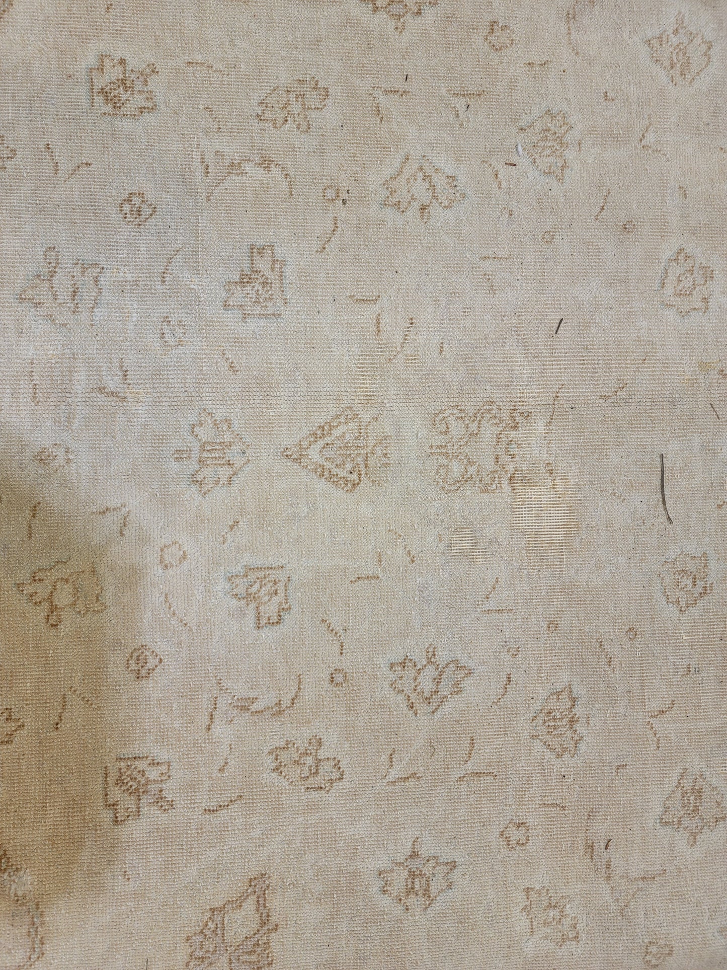 Hand-Knotted Wool Rug Tabriz Distressed 8' x 10'6"
