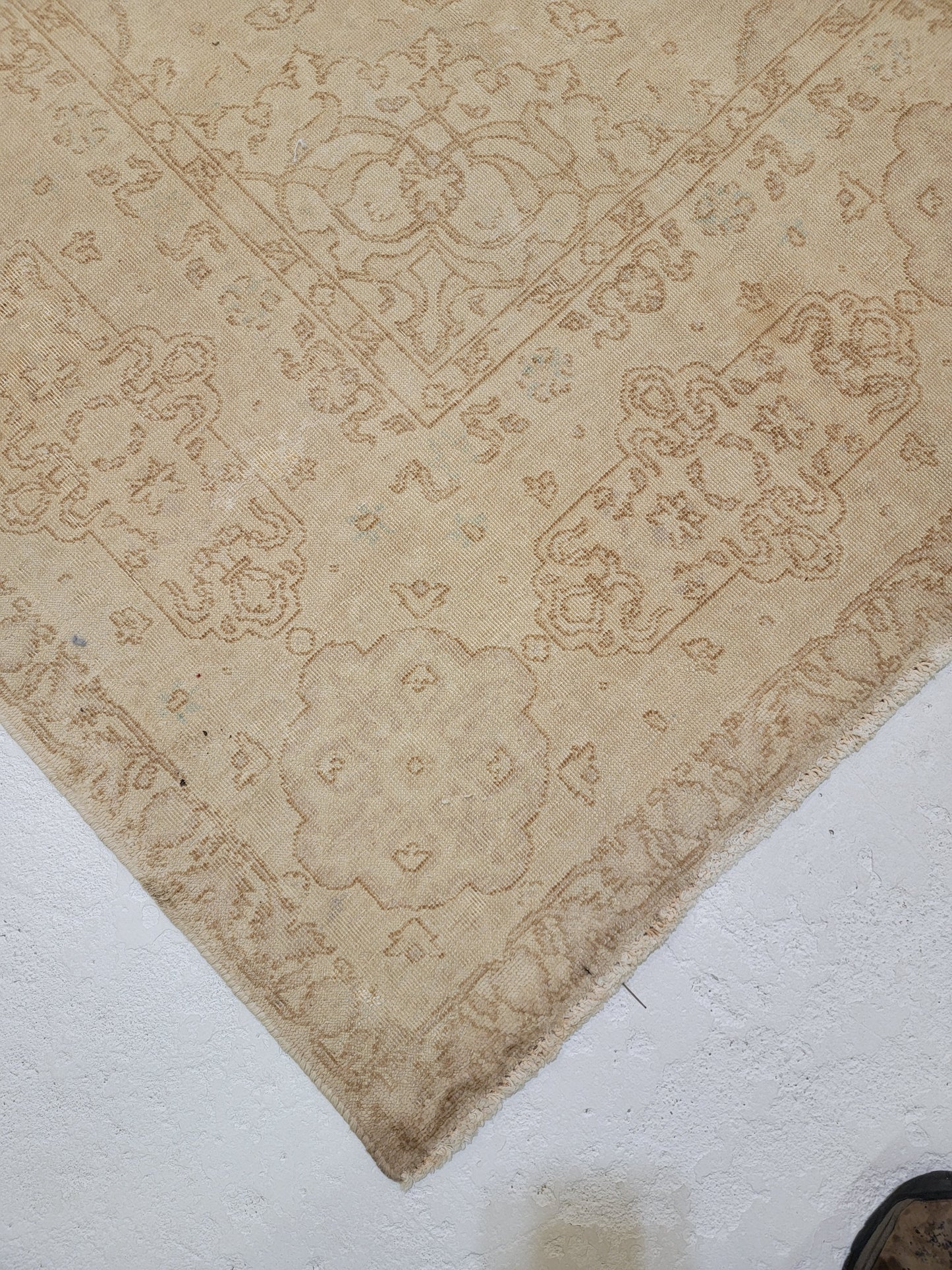 Hand-Knotted Wool Rug Tabriz Distressed 8' x 10'6"