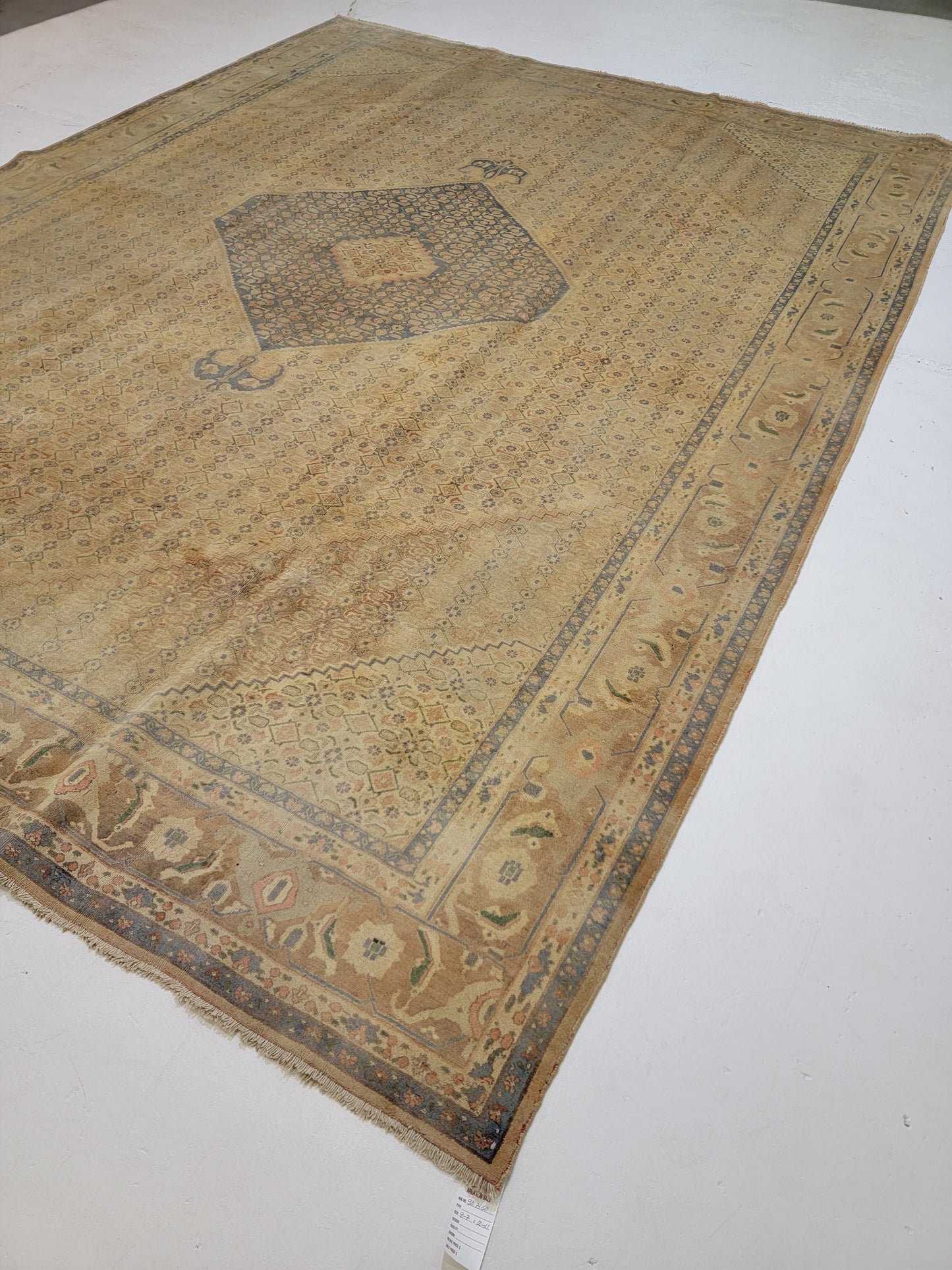 Hand-Knotted Wool Rug Tabriz 9'7" x 12'11"