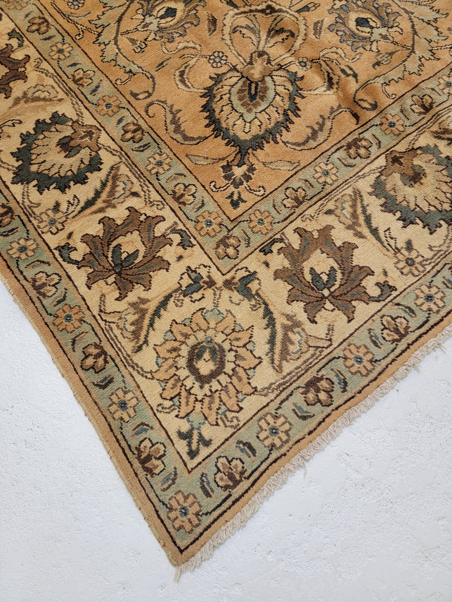 Hand-Knotted Wool Rug Tabriz Signed 8'3" x 11'11"