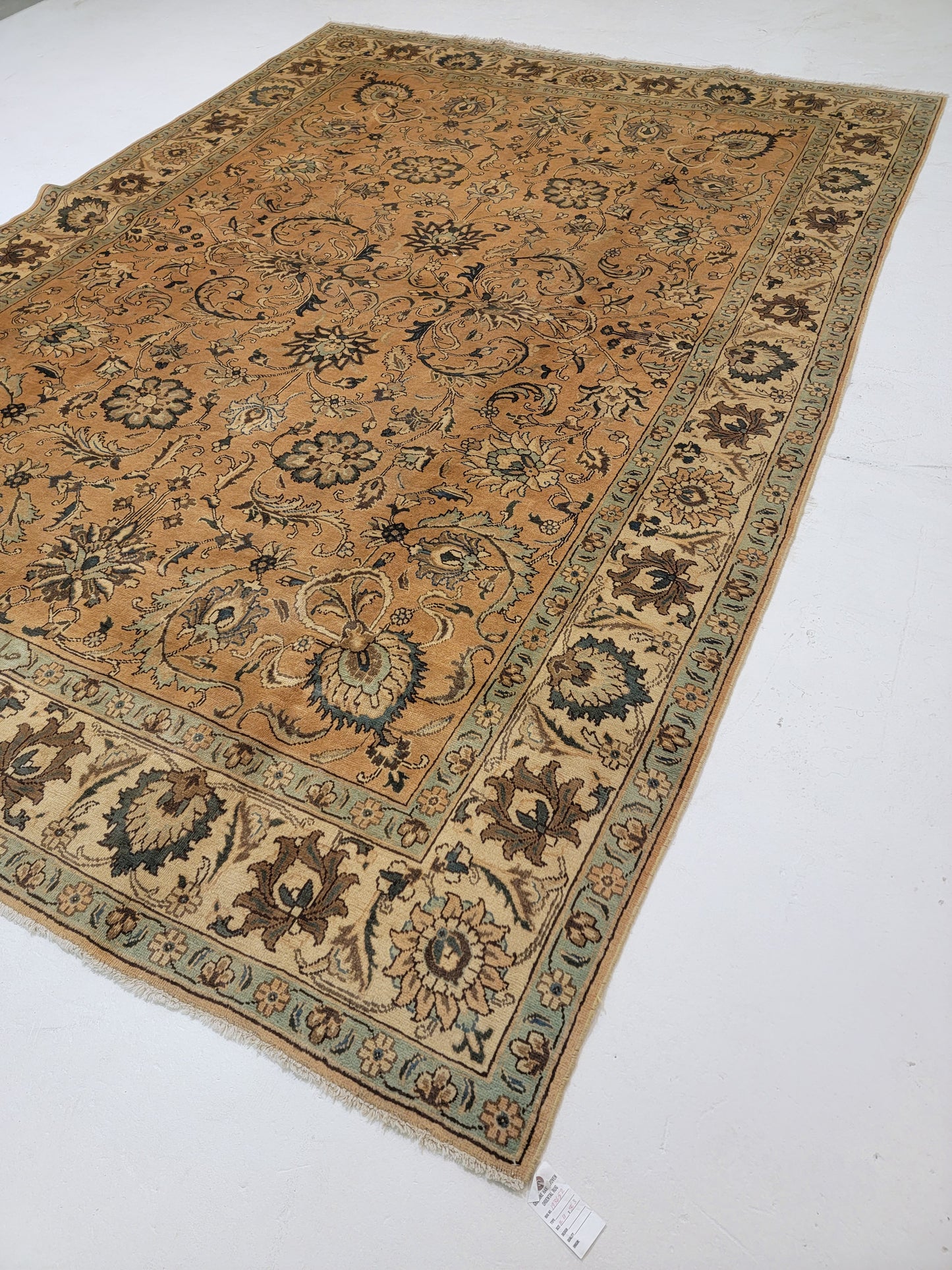 Hand-Knotted Wool Rug Tabriz Signed 8'3" x 11'11"