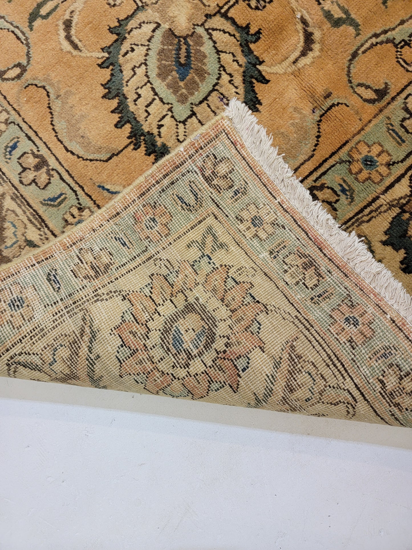 Hand-Knotted Wool Rug Tabriz Signed 8'3" x 11'11"