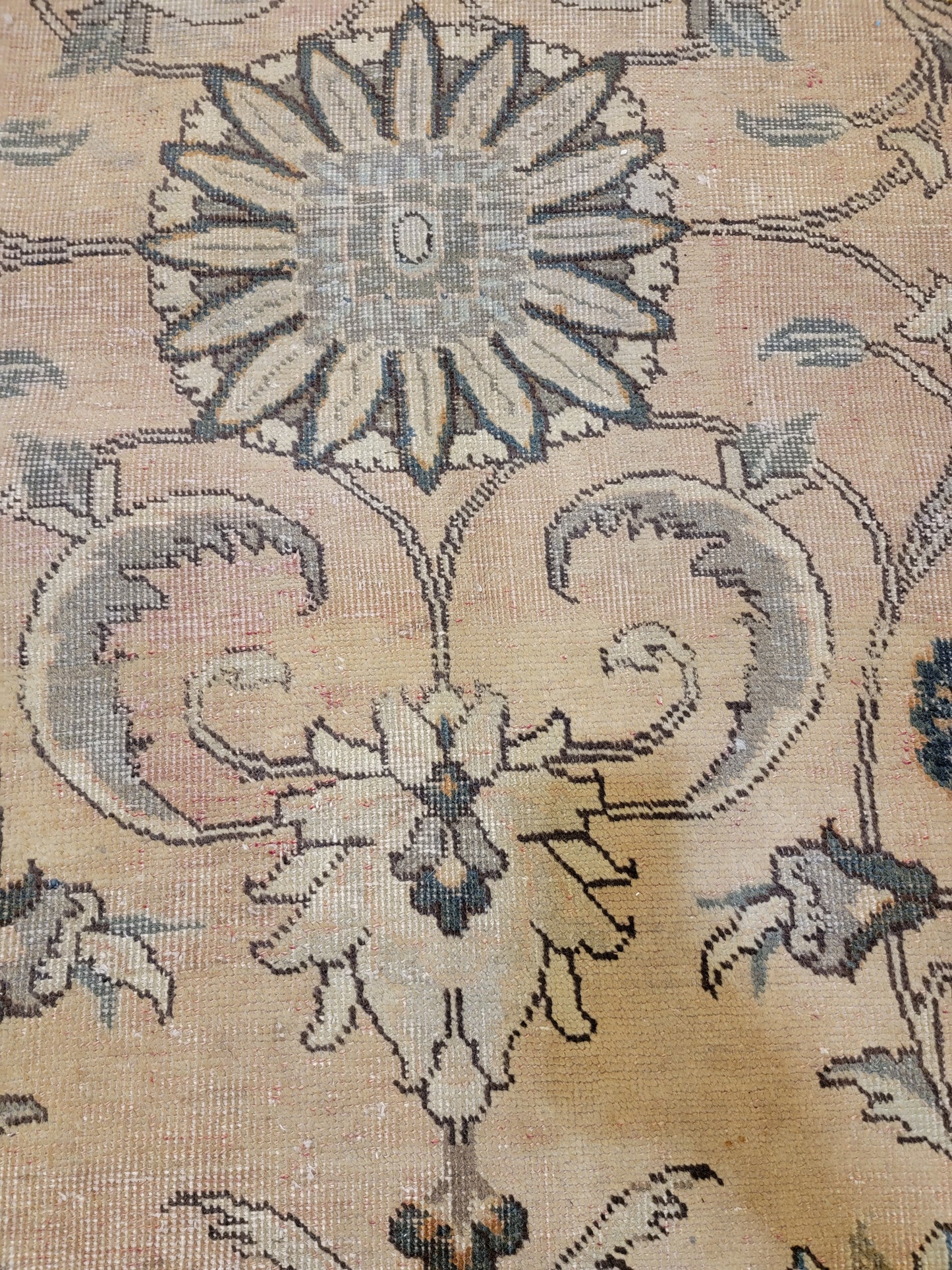Hand-Knotted Wool Rug Tabriz 10' x 14'