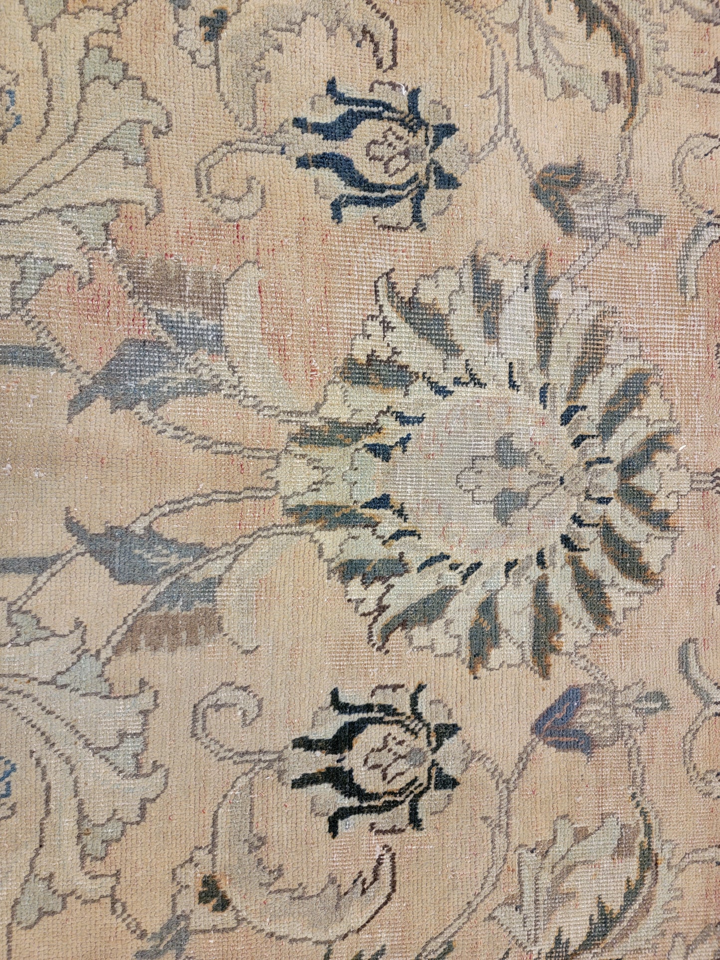 Hand-Knotted Wool Rug Tabriz 10' x 14'