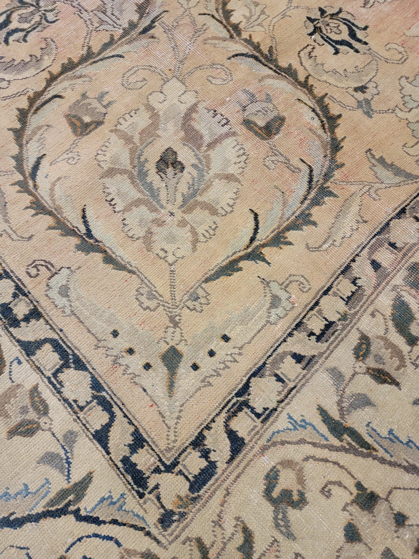 Hand-Knotted Wool Rug Tabriz 10' x 14'