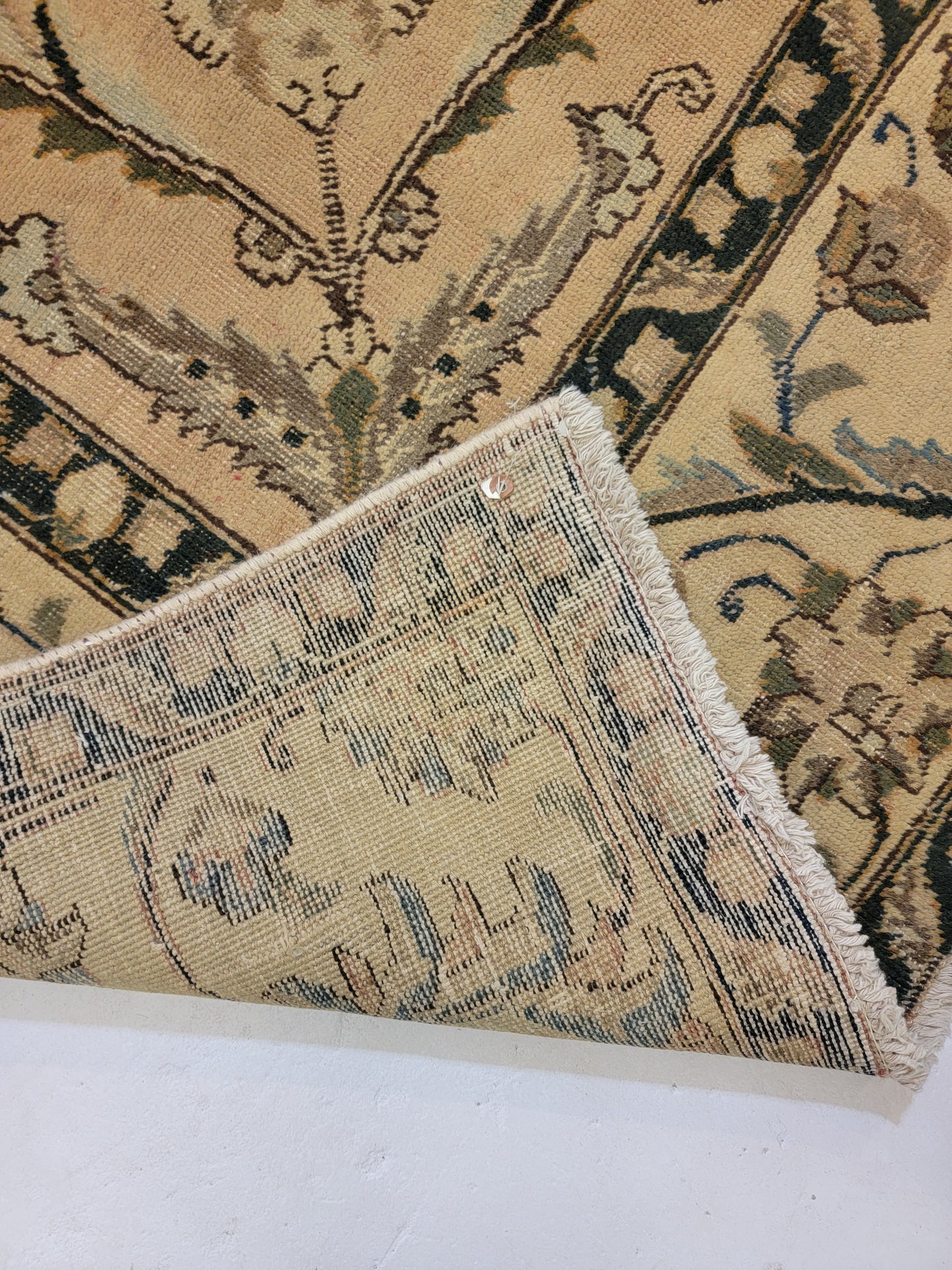 Hand-Knotted Wool Rug Tabriz 10' x 14'