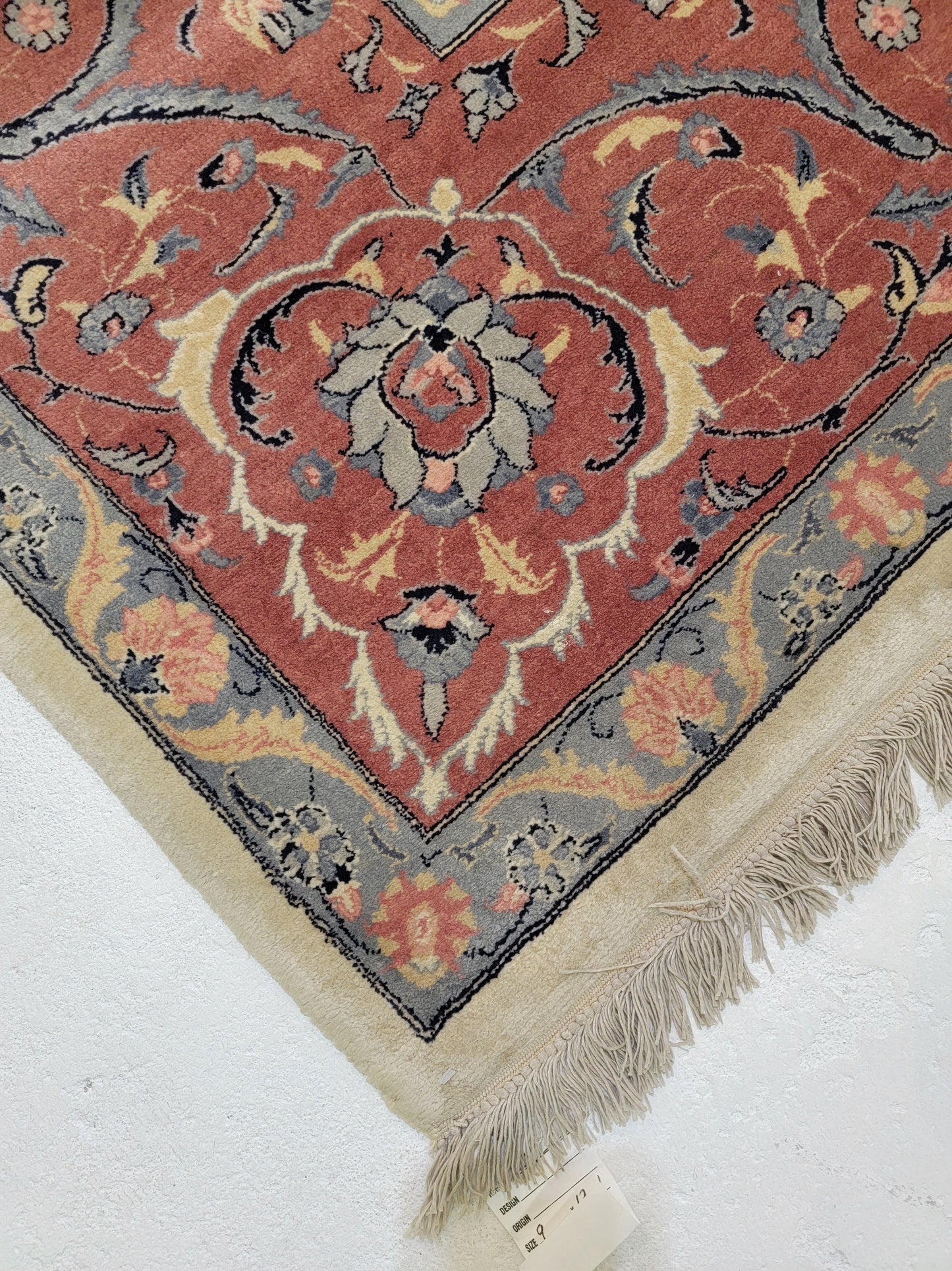 Hand-Knotted Wool Rug Pakistani Peshawar 9' x 12'1"