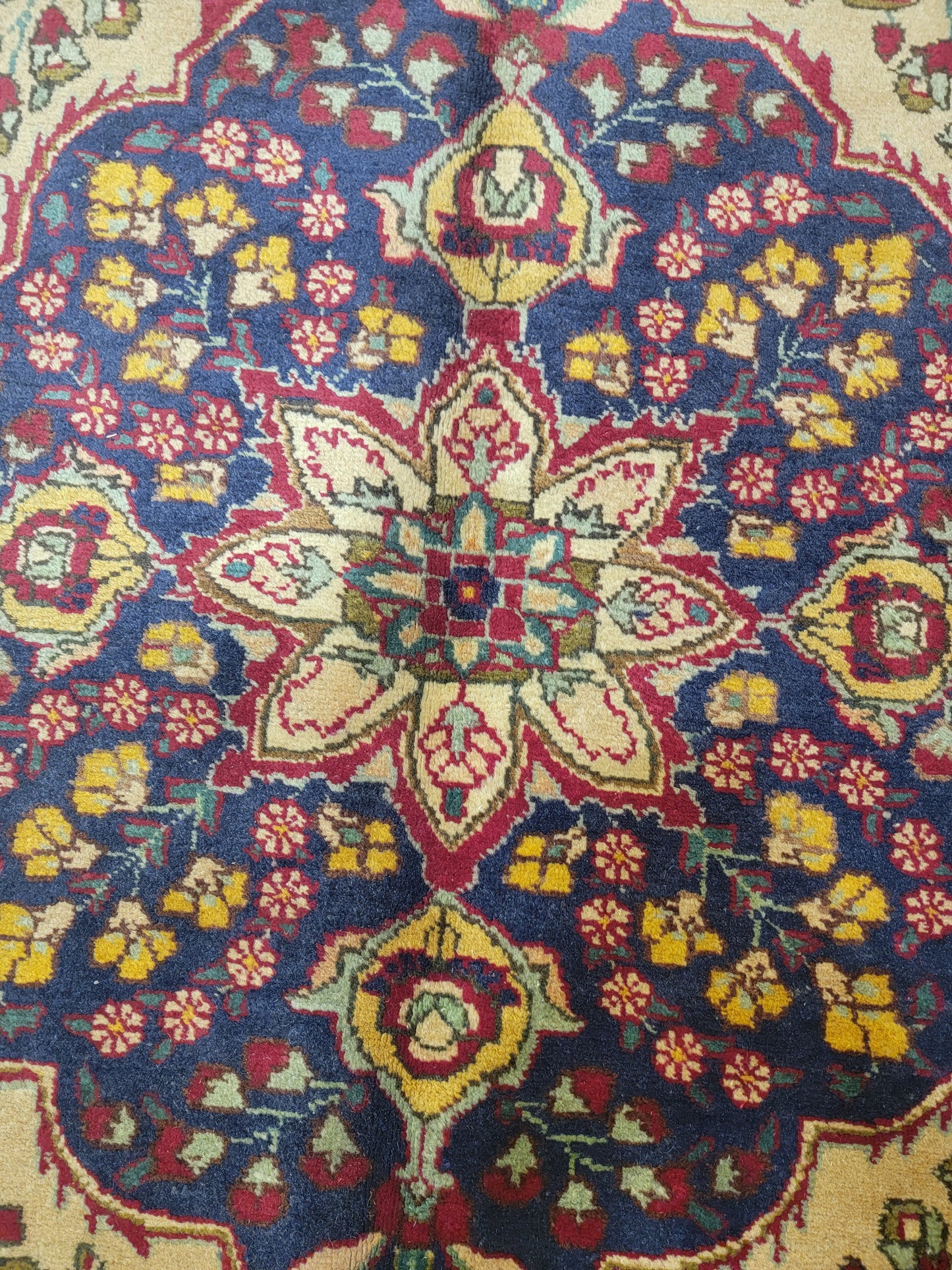 Hand-Knotted Wool Rug Tabriz 6'11" x 10'2"