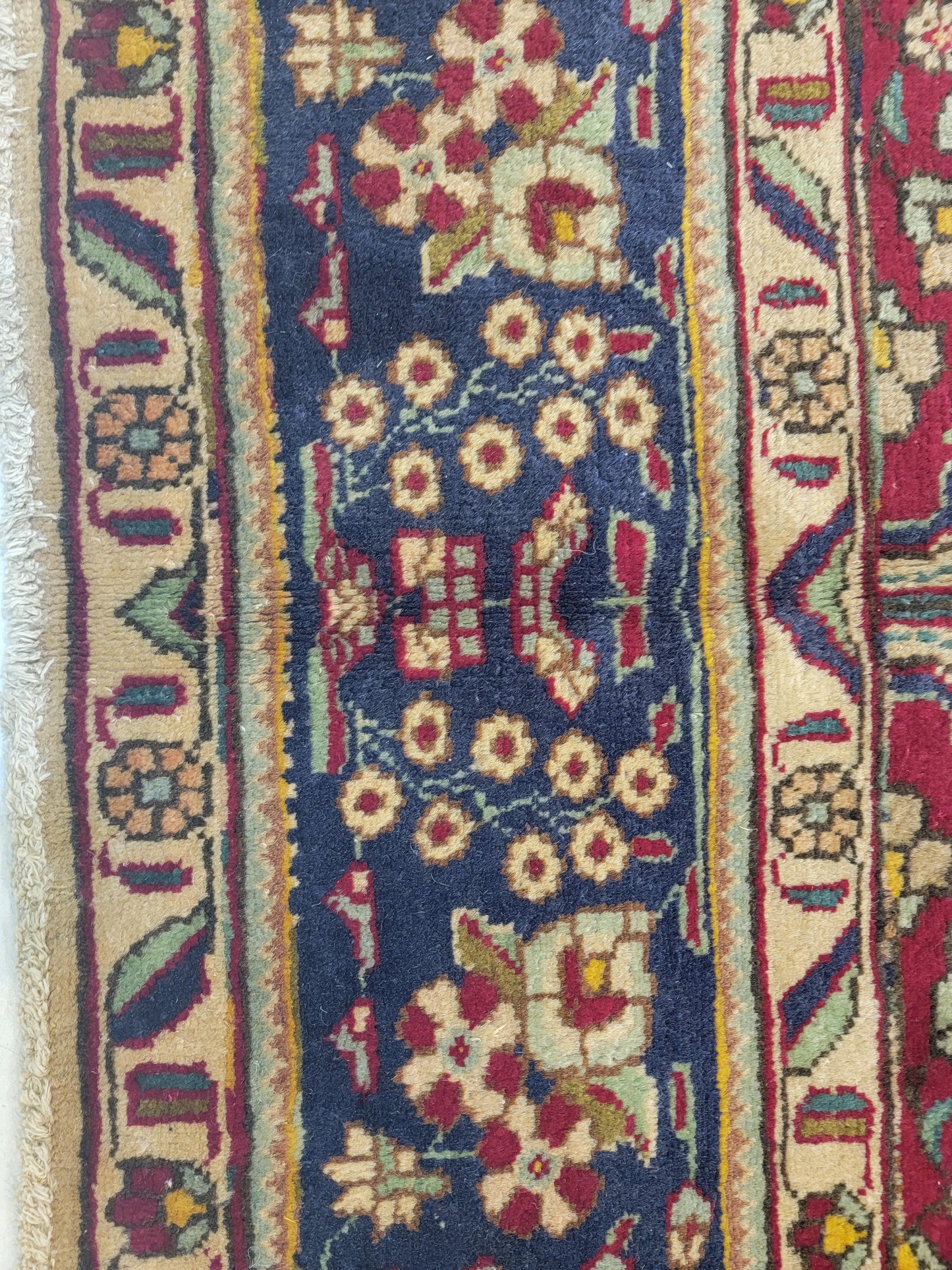 Hand-Knotted Wool Rug Tabriz 6'11" x 10'2"