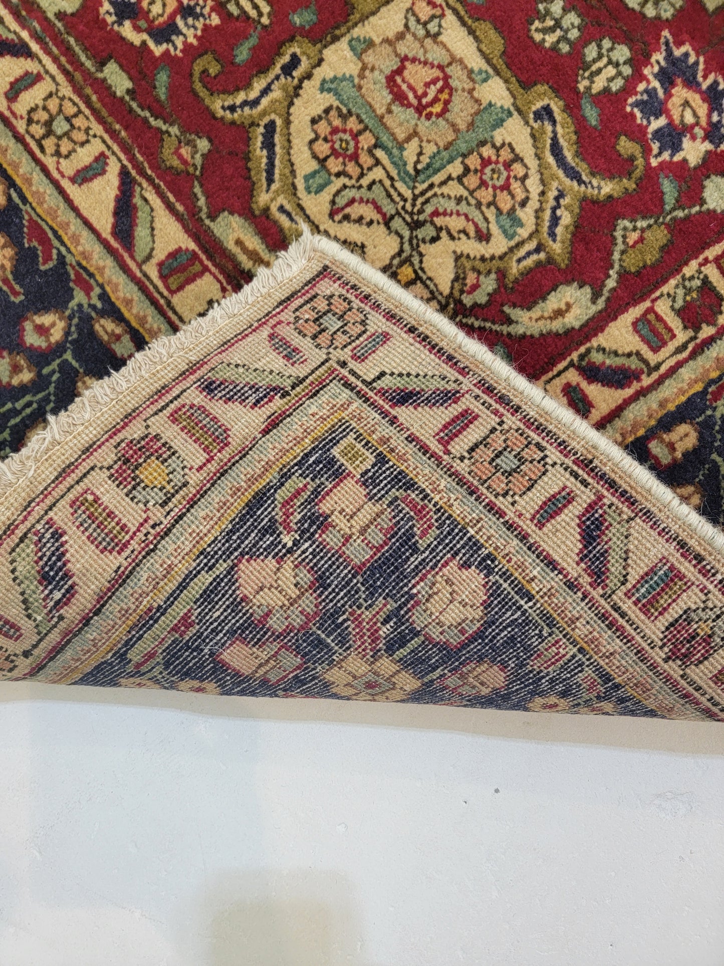 Hand-Knotted Wool Rug Tabriz 6'11" x 10'2"
