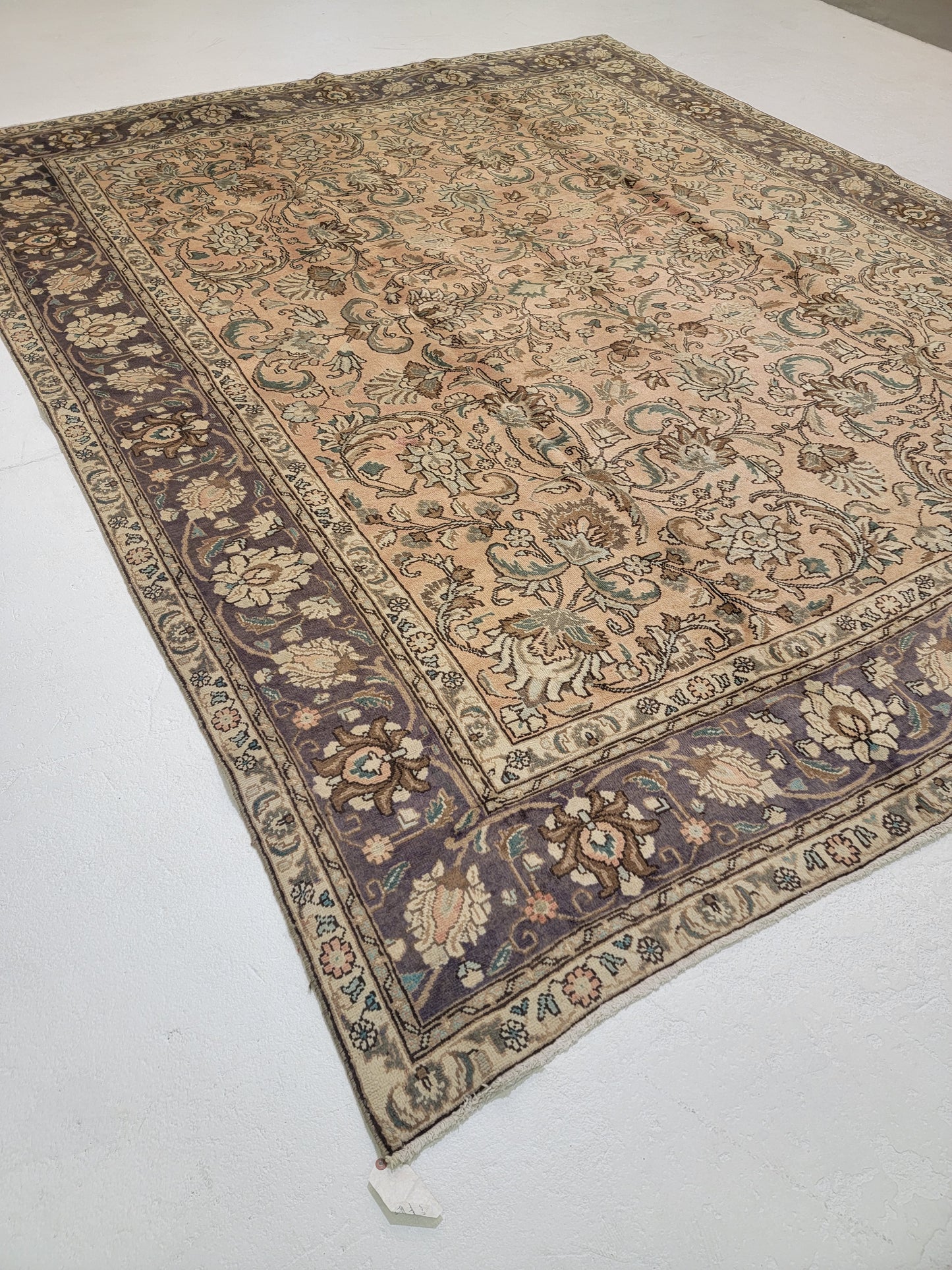 Hand-Knotted Wool Rug Tabriz 9'5" x 11'3"