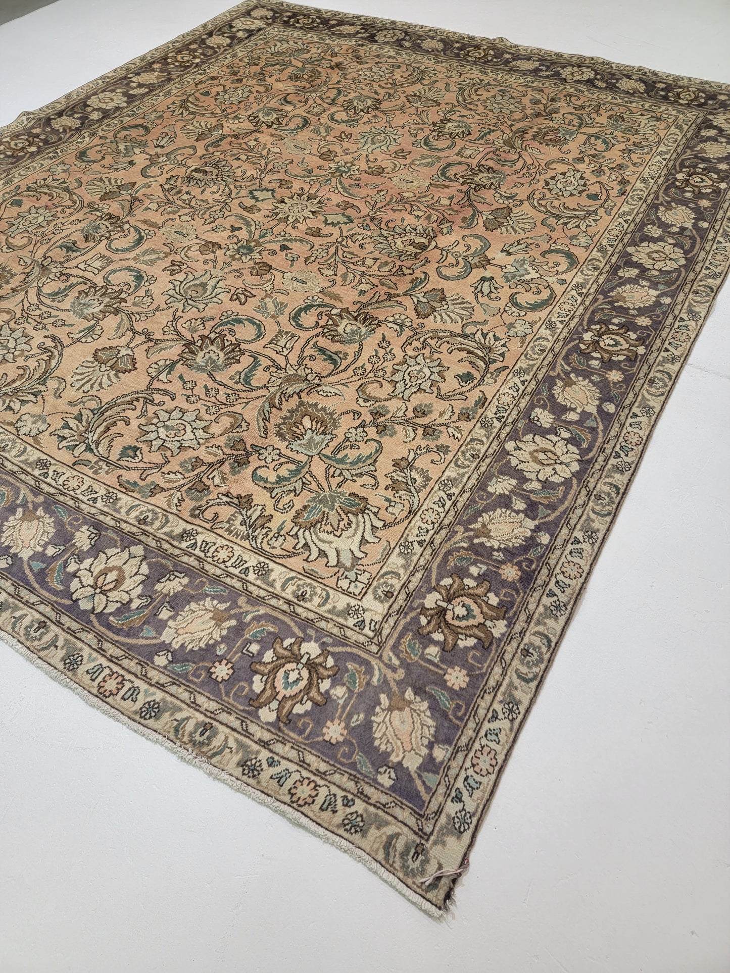 Hand-Knotted Wool Rug Tabriz 9'5" x 11'3"