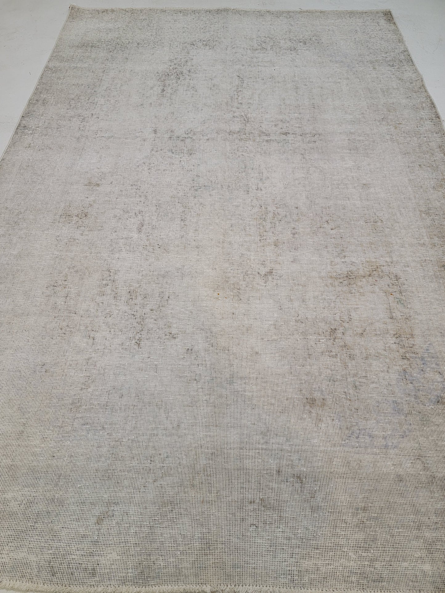 Hand-Knotted Wool Rug Tabriz Distressed 6'5" x 9'5"