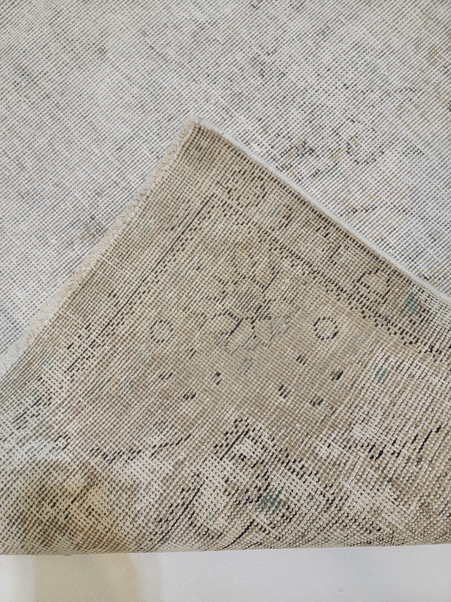 Hand-Knotted Wool Rug Tabriz Distressed 6'5" x 9'5"
