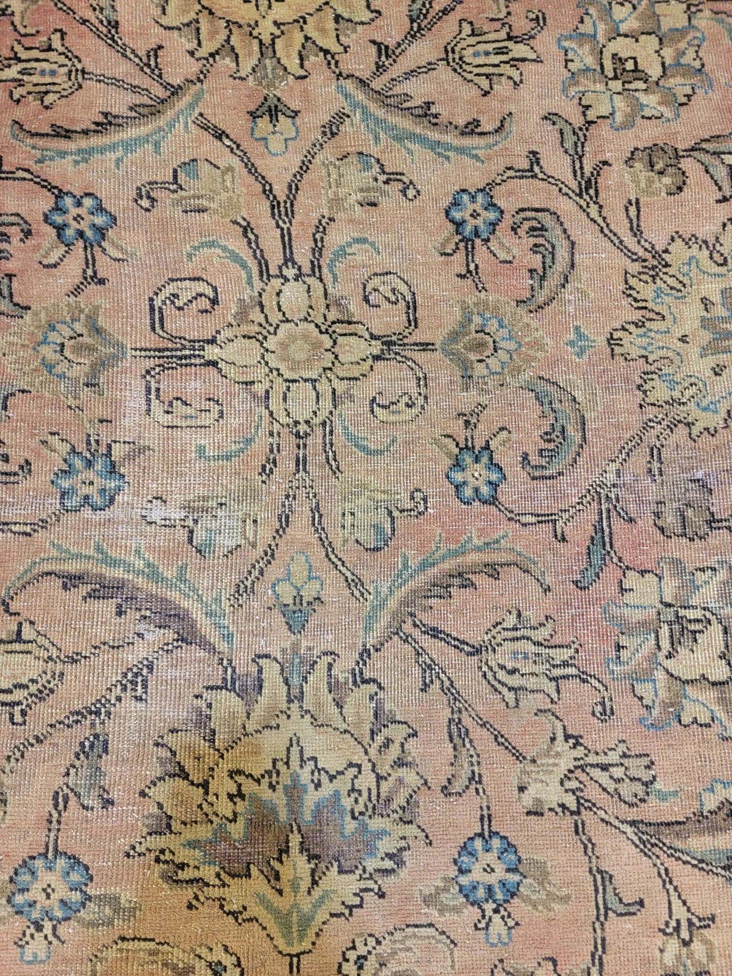 Hand-Knotted Wool Rug Tabriz 9'10" x 12'