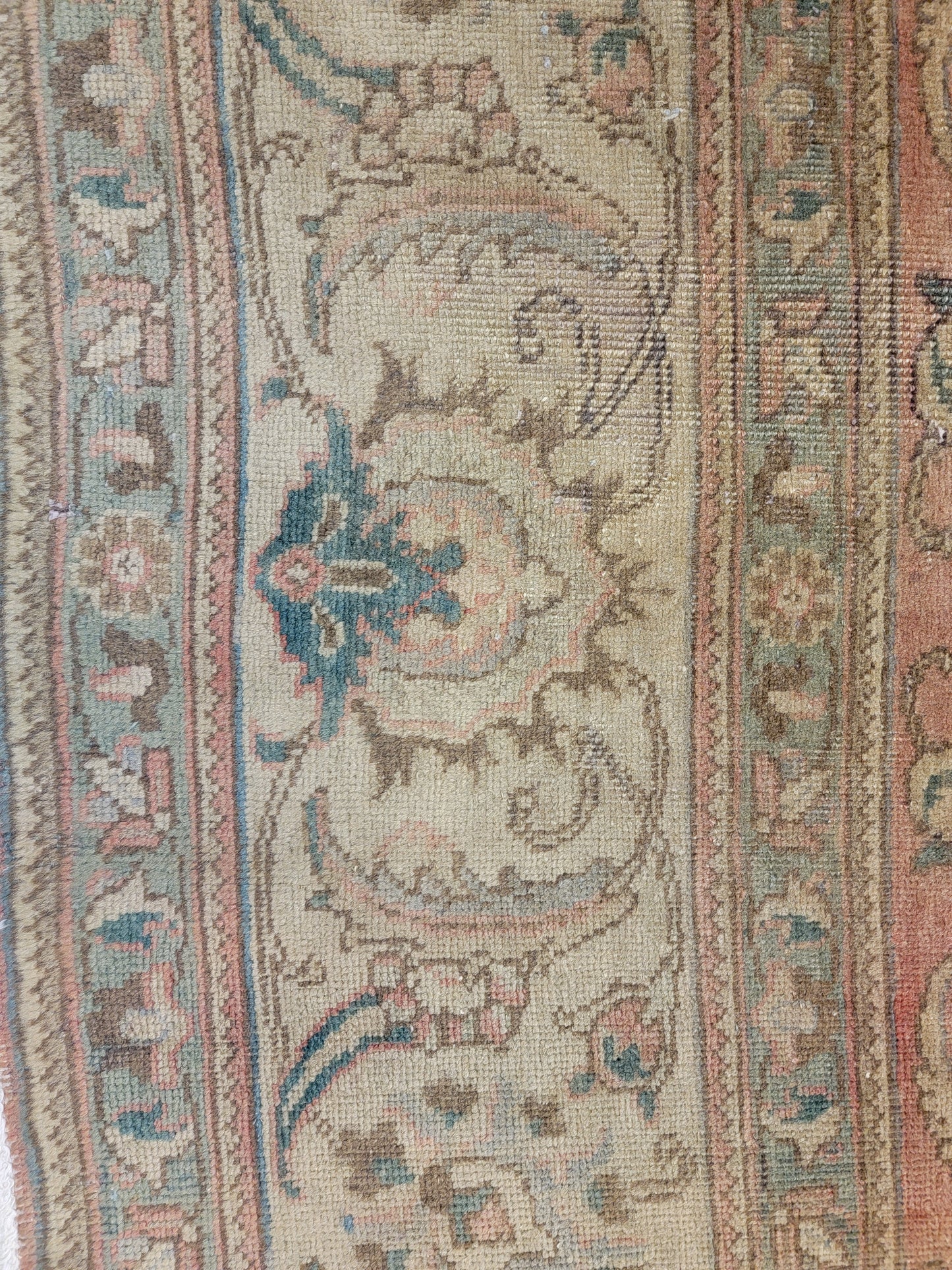 Hand-Knotted Wool Rug Tabriz 9'10" x 12'