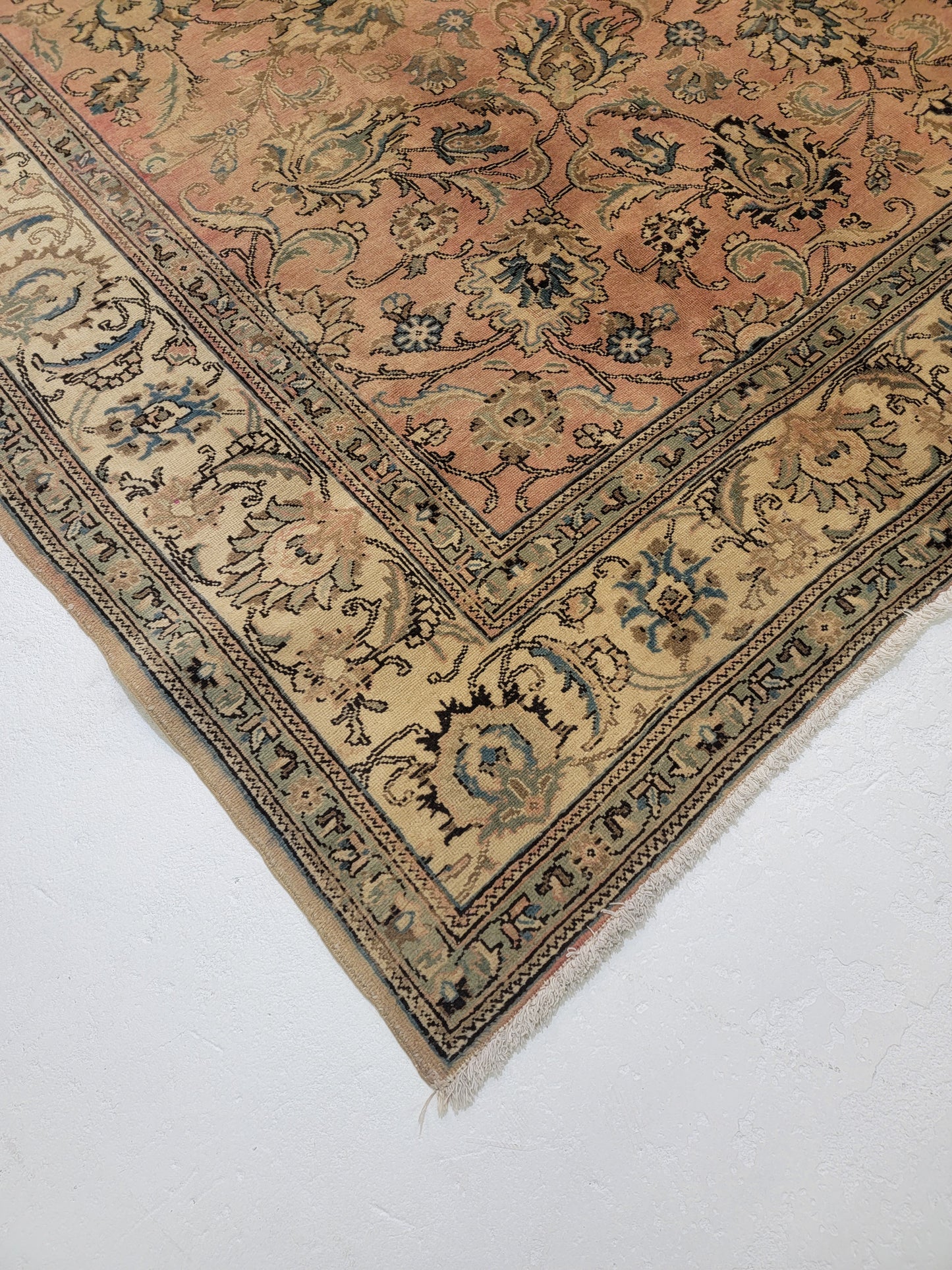 Hand-Knotted Wool Rug Tabriz 9'10" x 12'