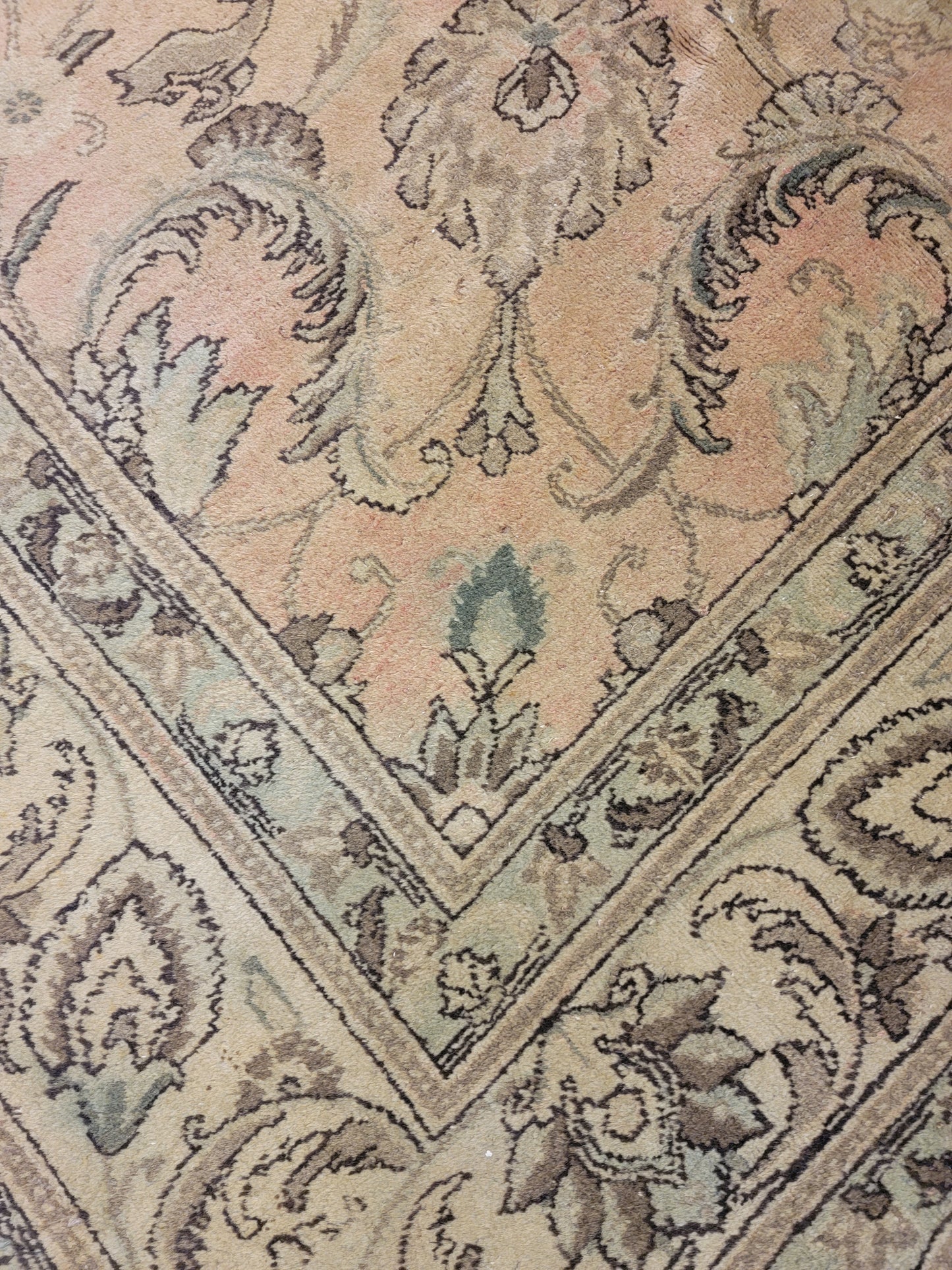 Hand-Knotted Wool Rug Tabriz 11'2" x 13'6"