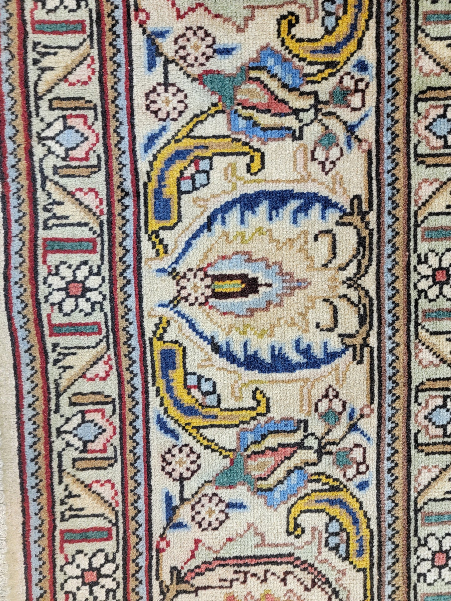 Hand-Knotted Wool Rug Tabriz 9'7" x 12'4"