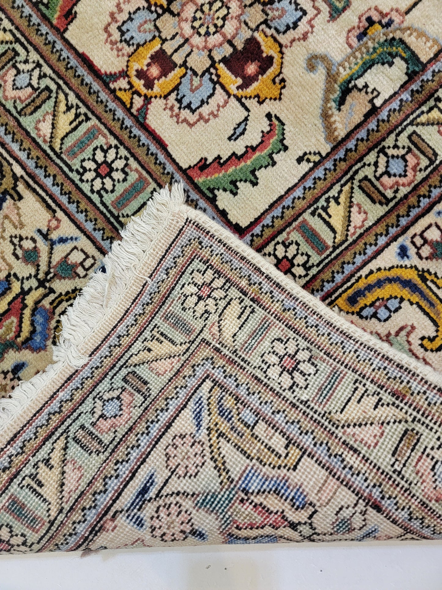 Hand-Knotted Wool Rug Tabriz 9'7" x 12'4"
