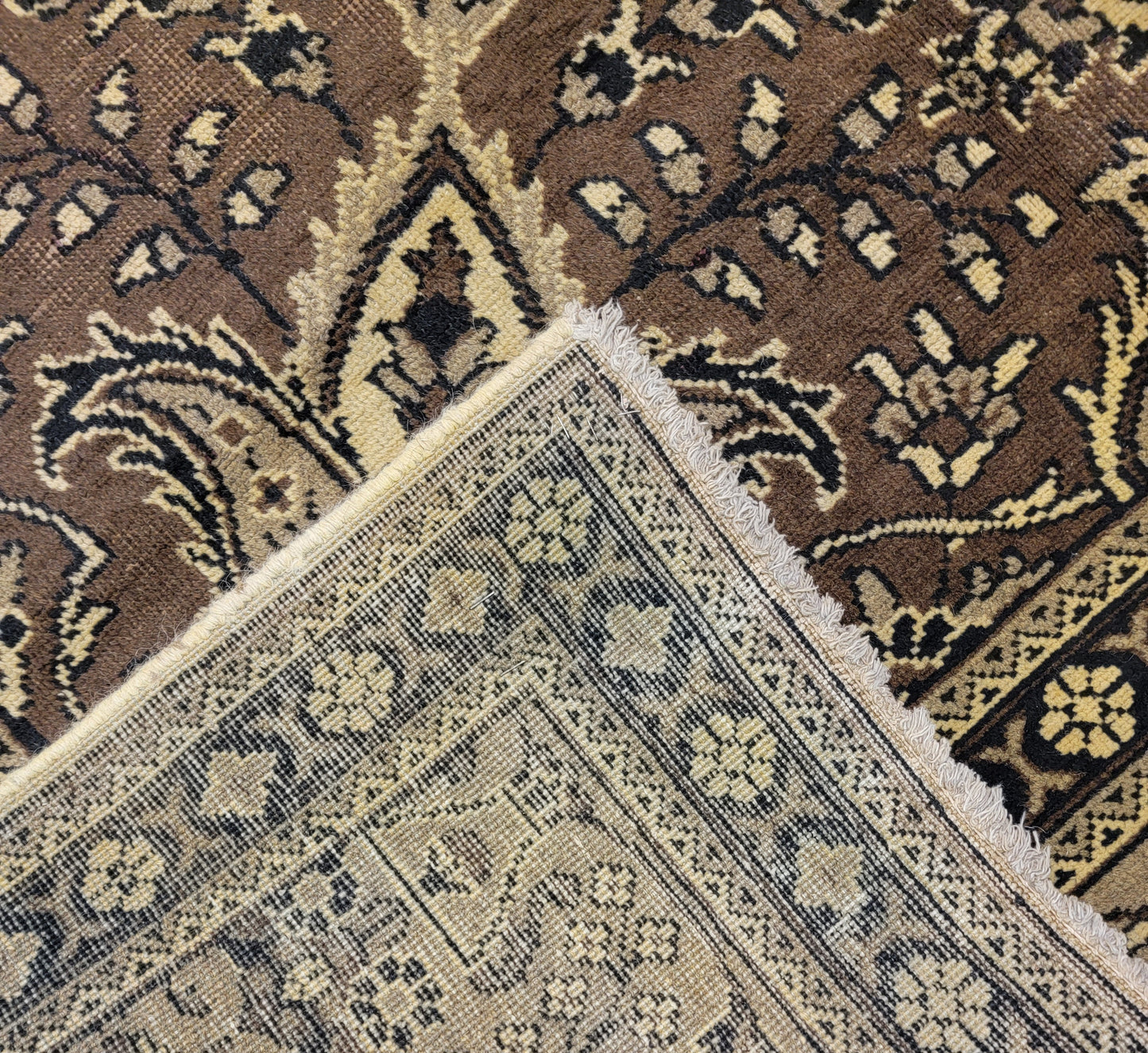 Hand-Knotted Wool Rug Tabriz 9'7" x 13'