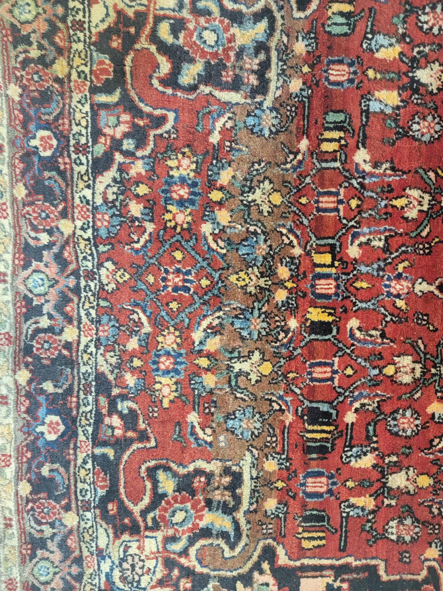 Hand-Knotted Wool Rug Bijar 3'3" x 4'10"