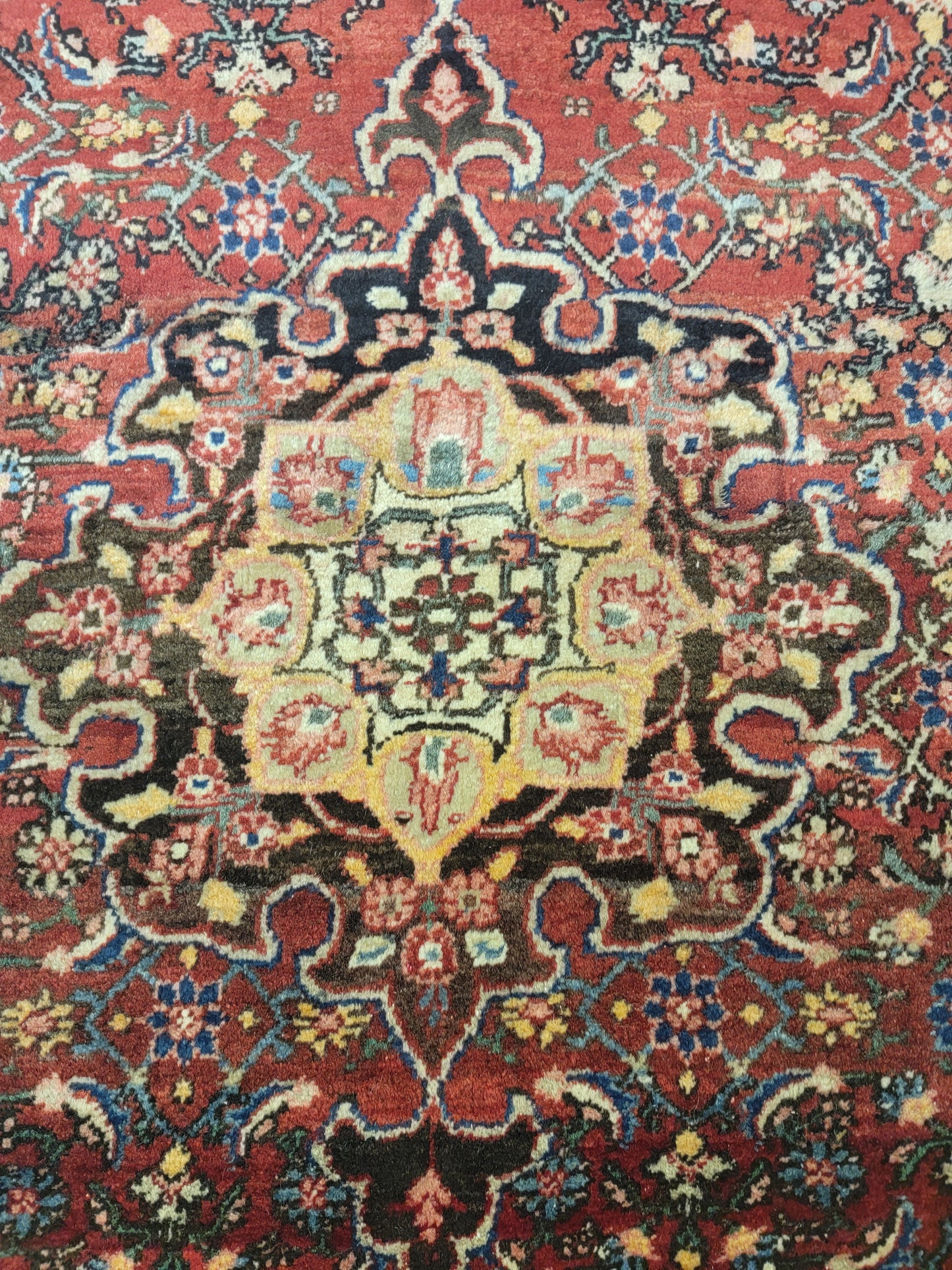 Hand-Knotted Wool Rug Bijar 3'3" x 4'10"