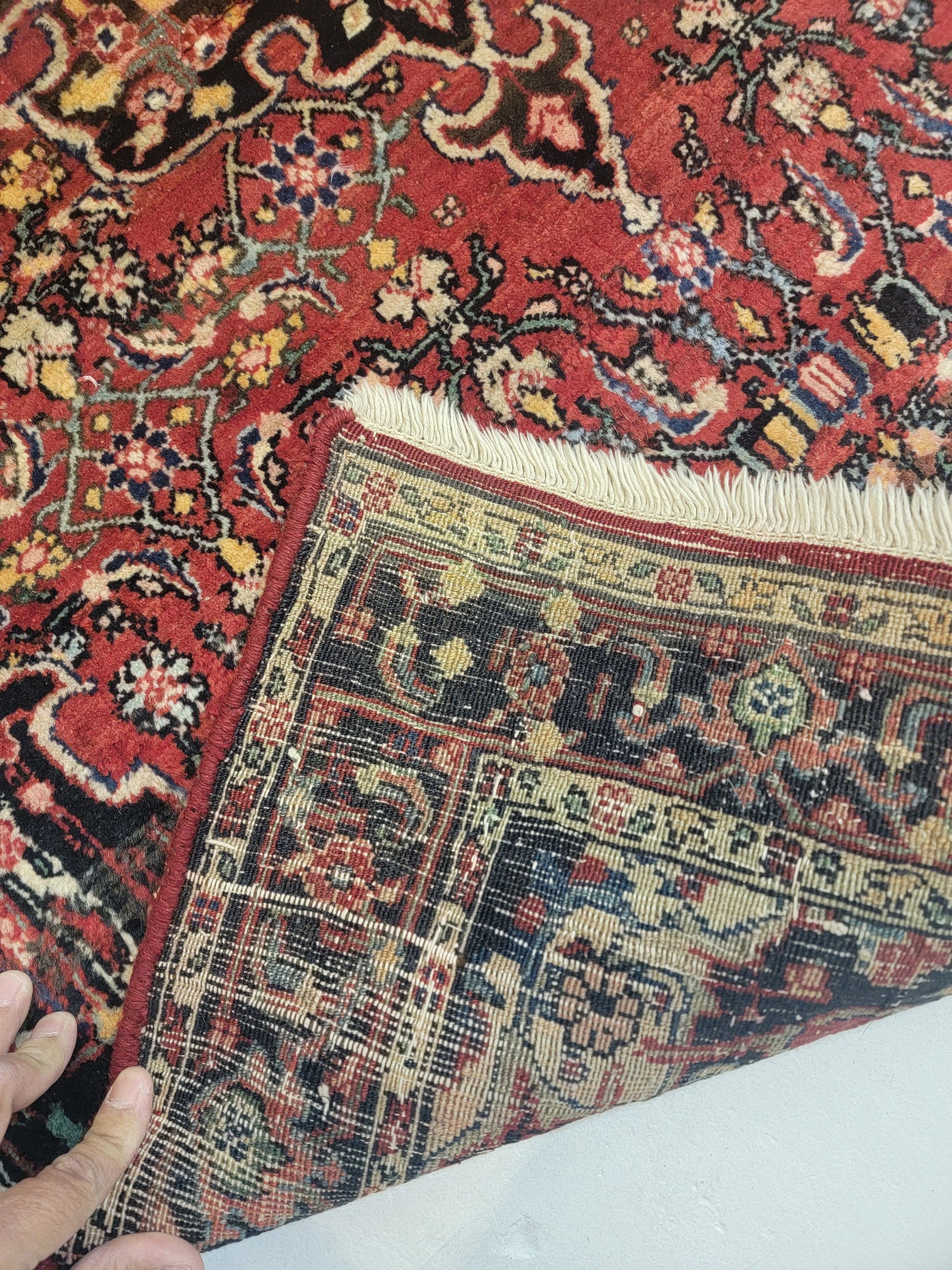 Hand-Knotted Wool Rug Bijar 3'3" x 4'10"