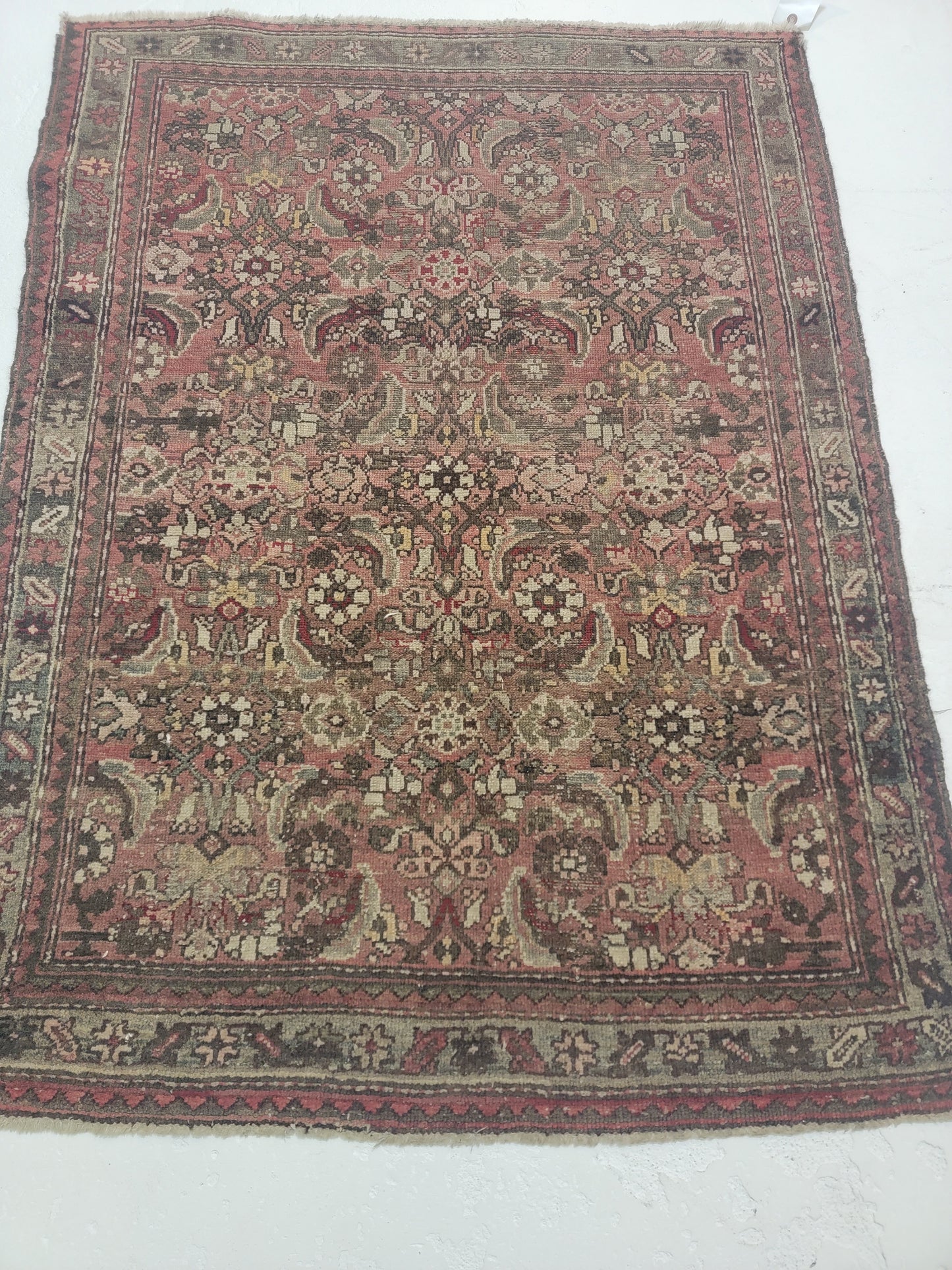 Hand-Knotted Wool Rug Malayer 3'4" x 4'11"