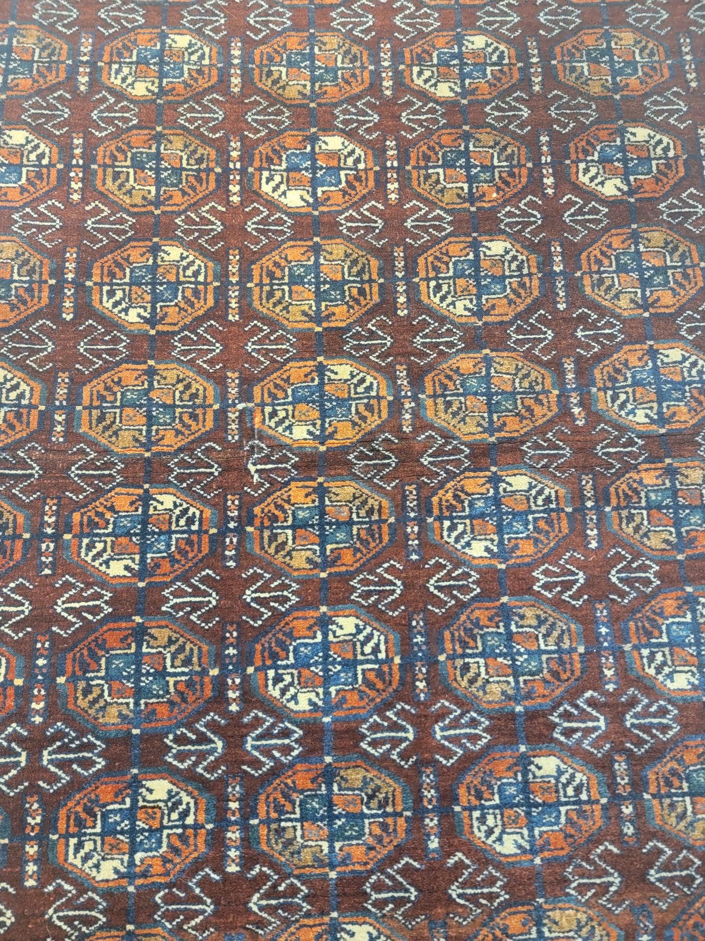 Hand-Knotted Wool Rug Turkman 3'5" x 5'10"