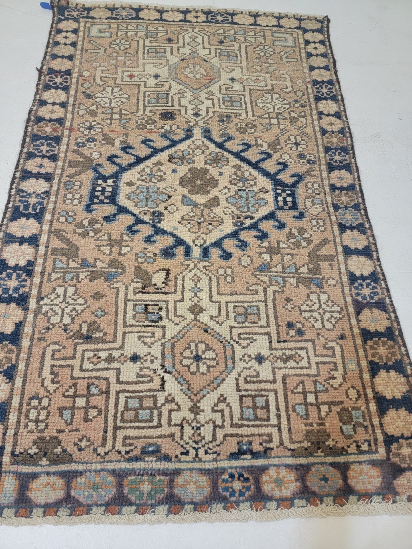 Hand-Knotted Wool Rug Heriz Karajeh 2'10" x 4'7"