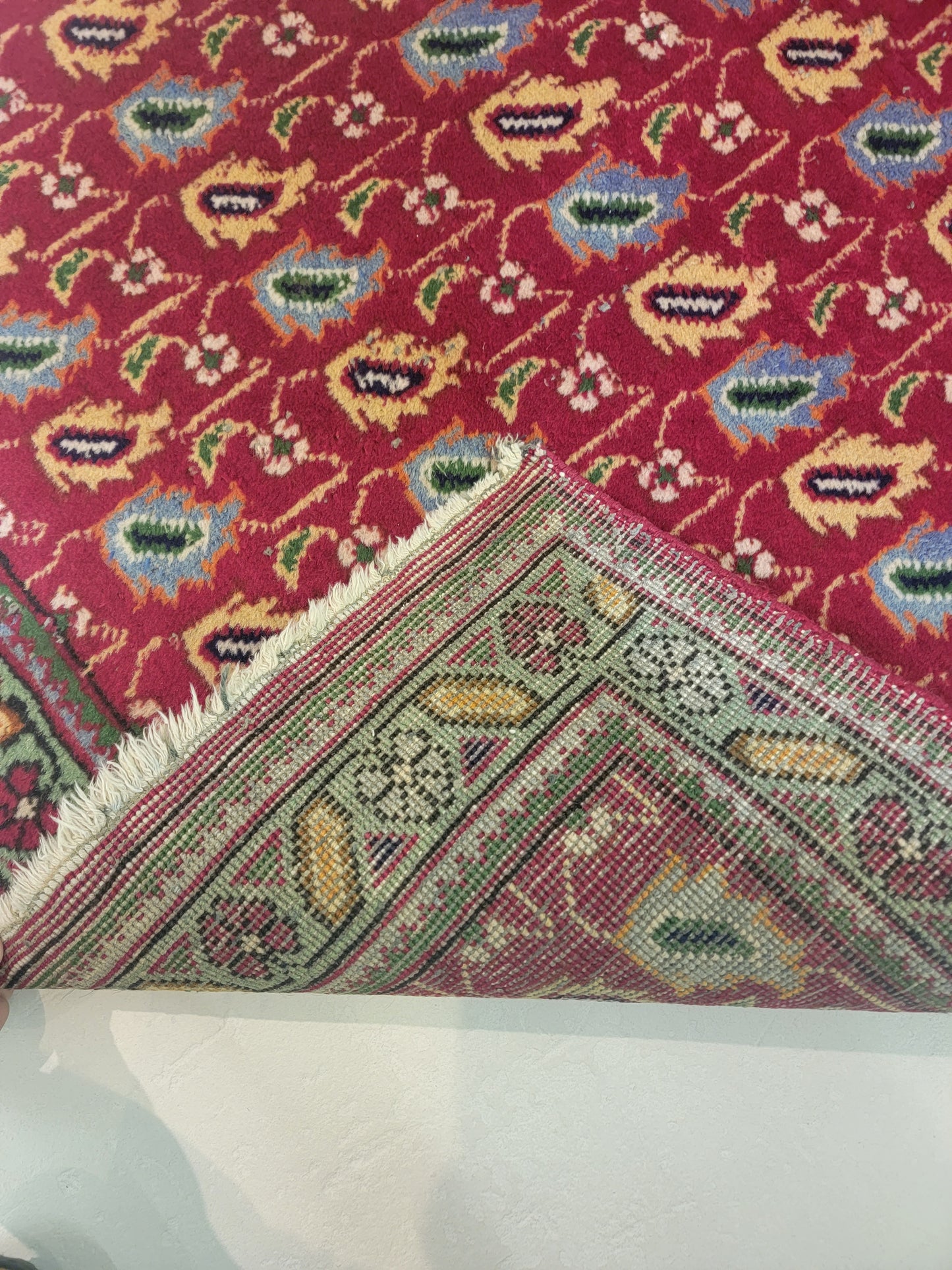 Hand-Knotted Wool Rug Tabriz 3'2" x 4'9"