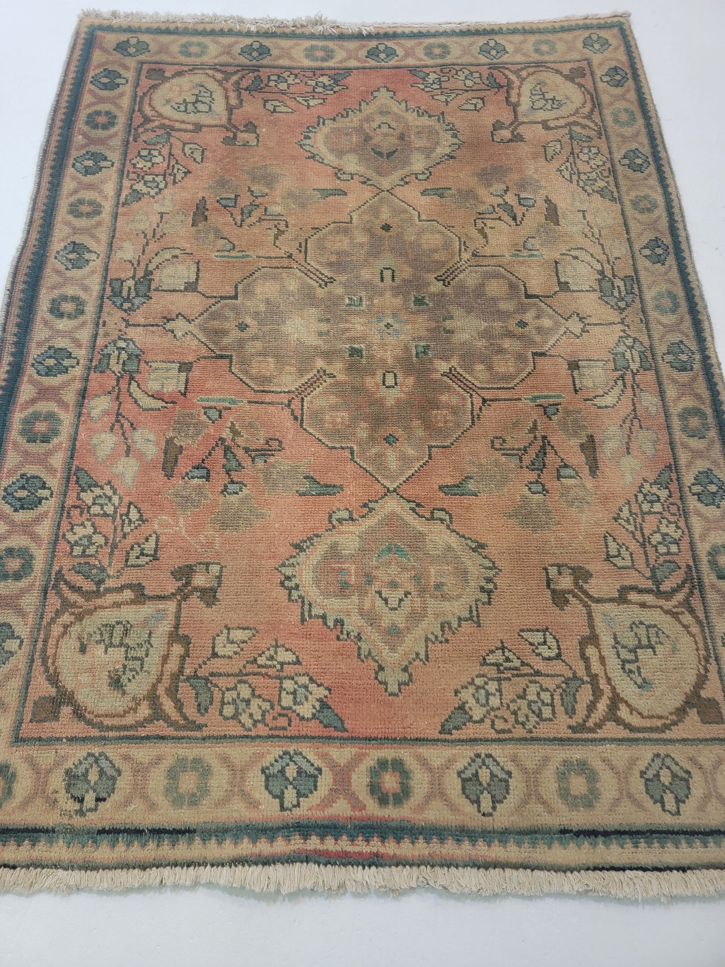 Hand-Knotted Wool Rug Tabriz 3'4" x 4'6"
