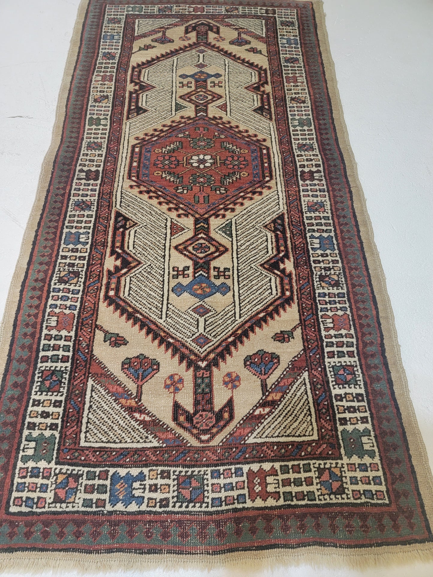 Hand-Knotted Wool Rug Sarab Meshkin 2'11" x 5'10"