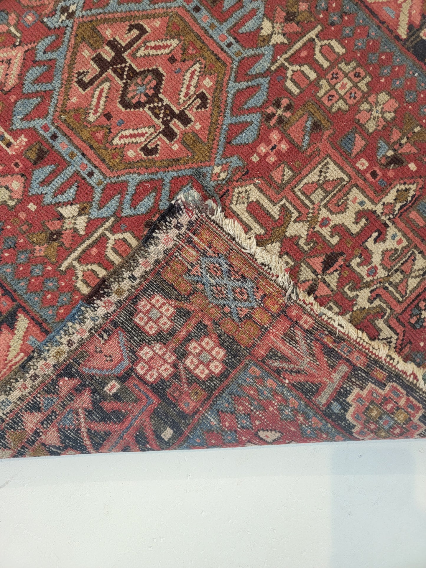 Hand-Knotted Wool Rug Heriz Karajeh 3' x 5'