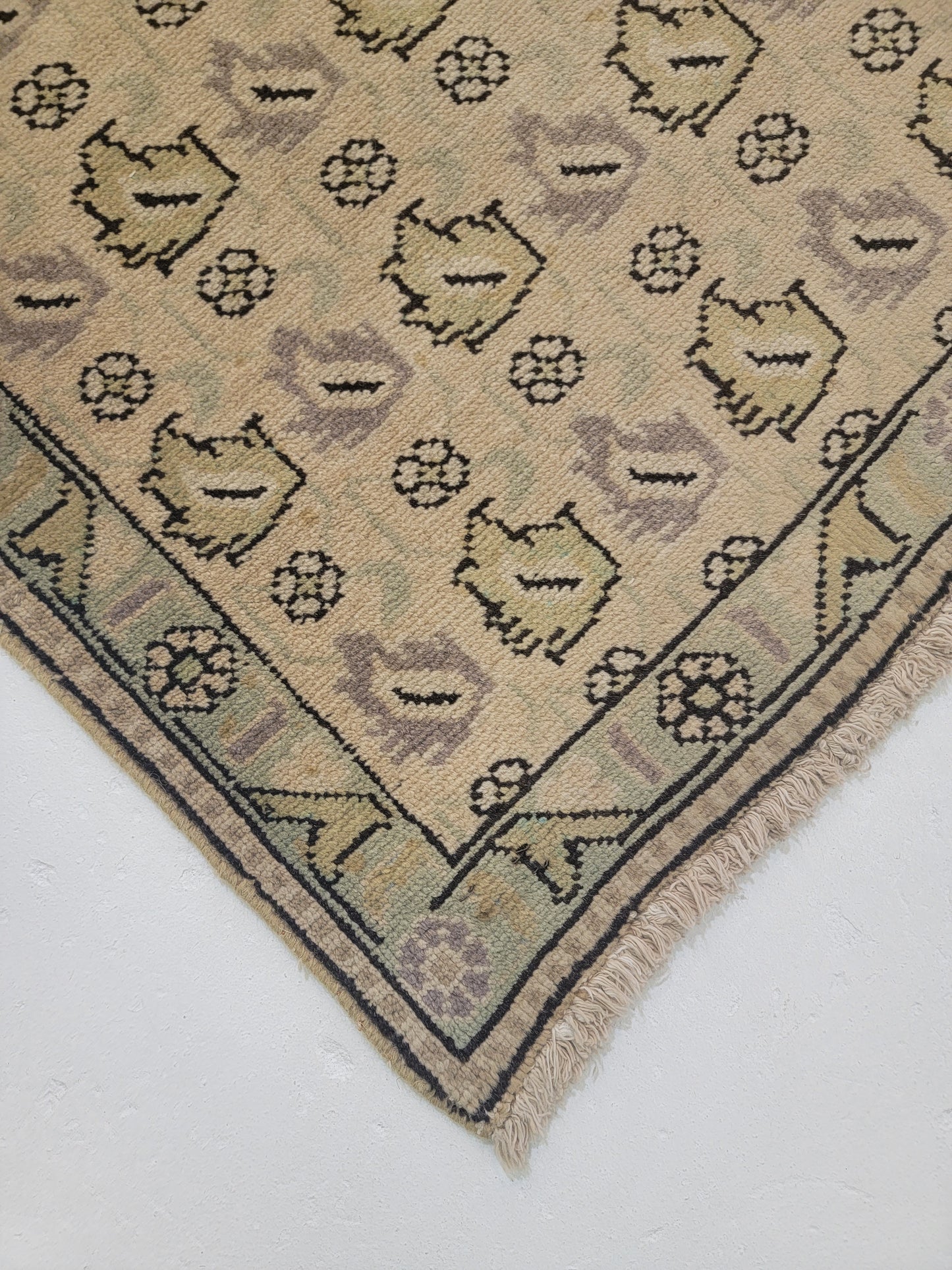 Hand-Knotted Wool Rug 3'3" x 4'6"