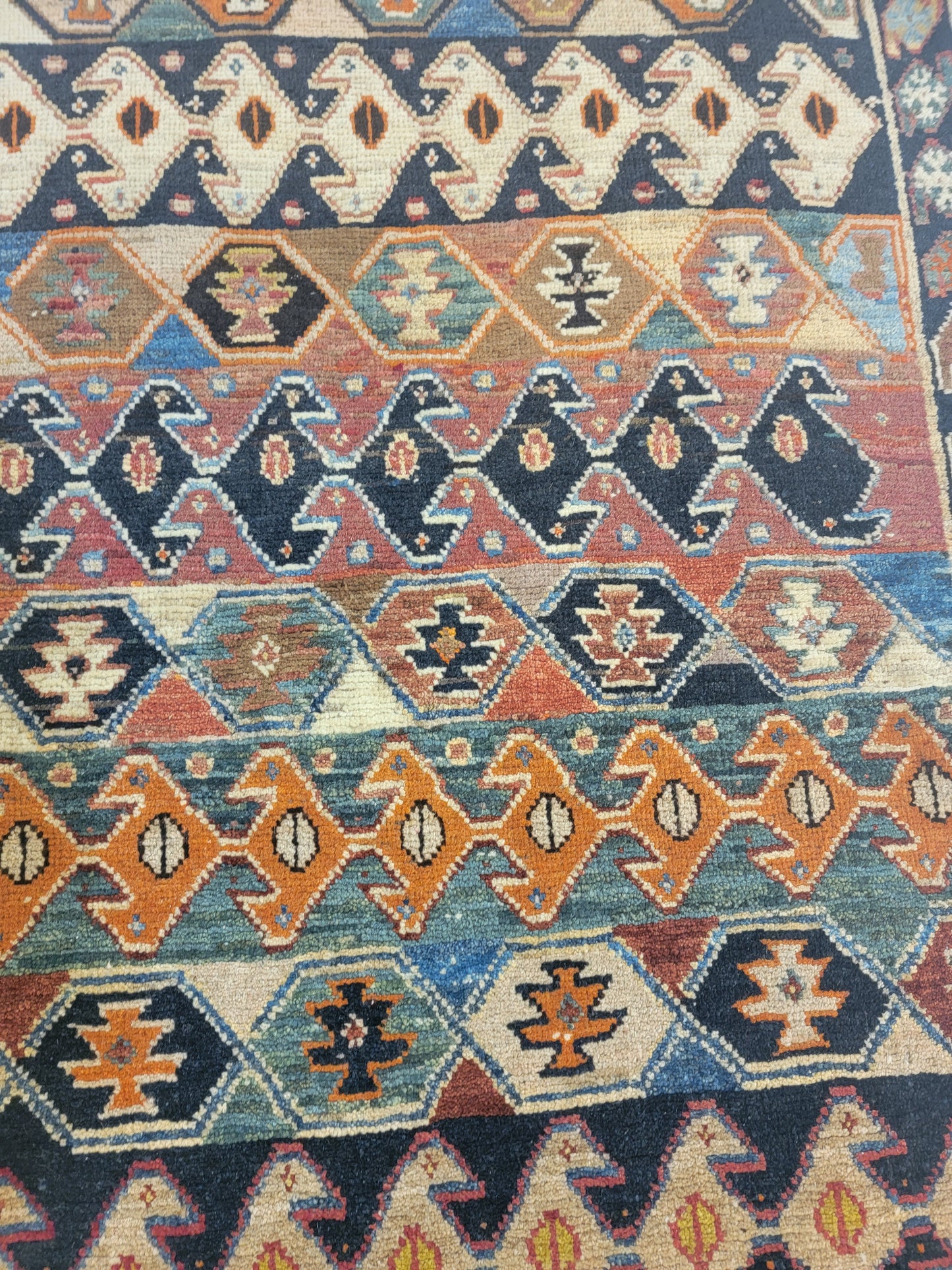 Hand-Knotted Wool Rug Kurdish 2'11" x 4'6"