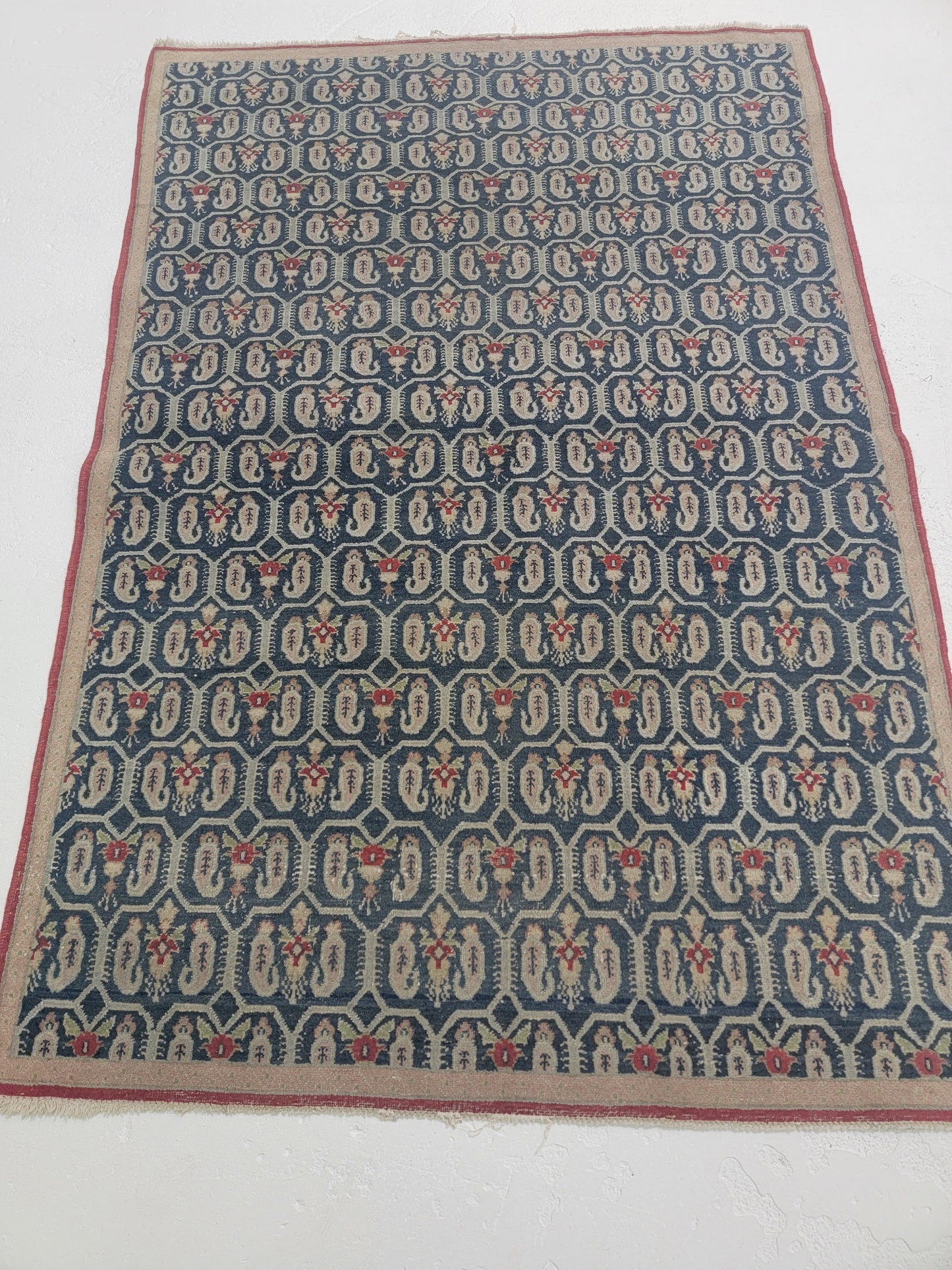 Hand-Knotted Wool Rug Qum 3' x 5'
