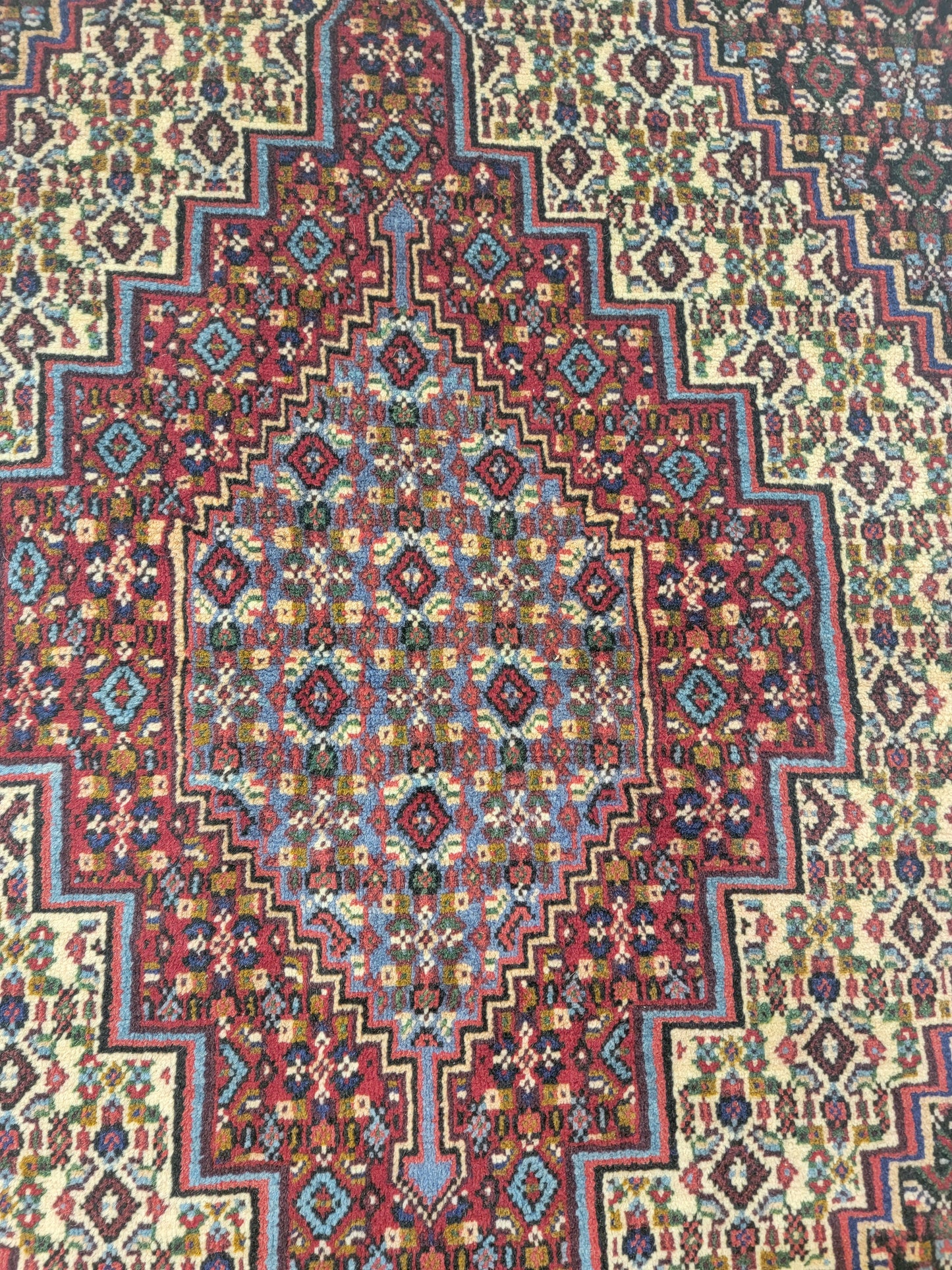 Hand-Knotted Wool Rug Kurdish Senneh 2'5" x 4'1"