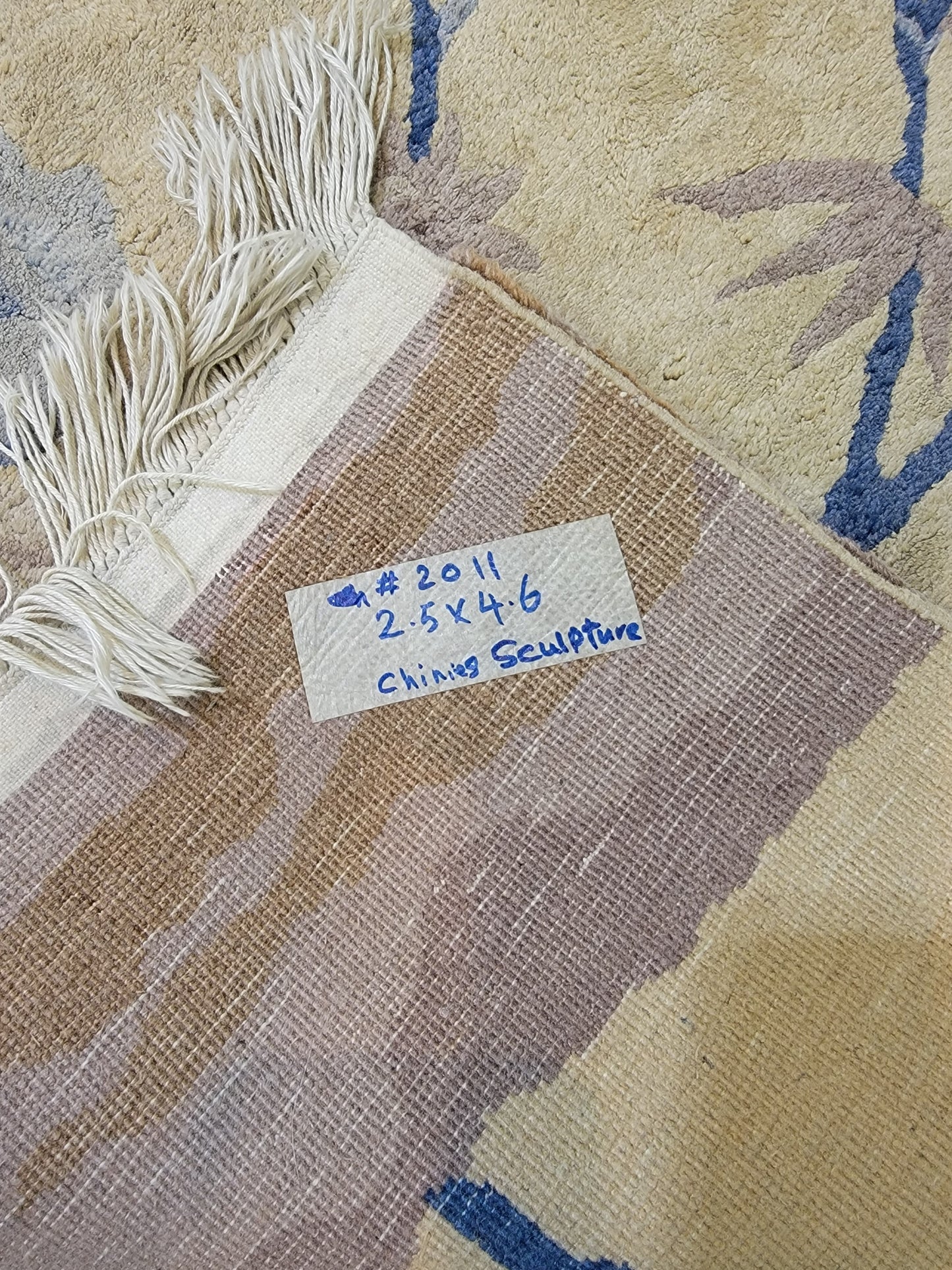 Hand-Knotted Wool Rug Chinese 2'5' x 4'6"