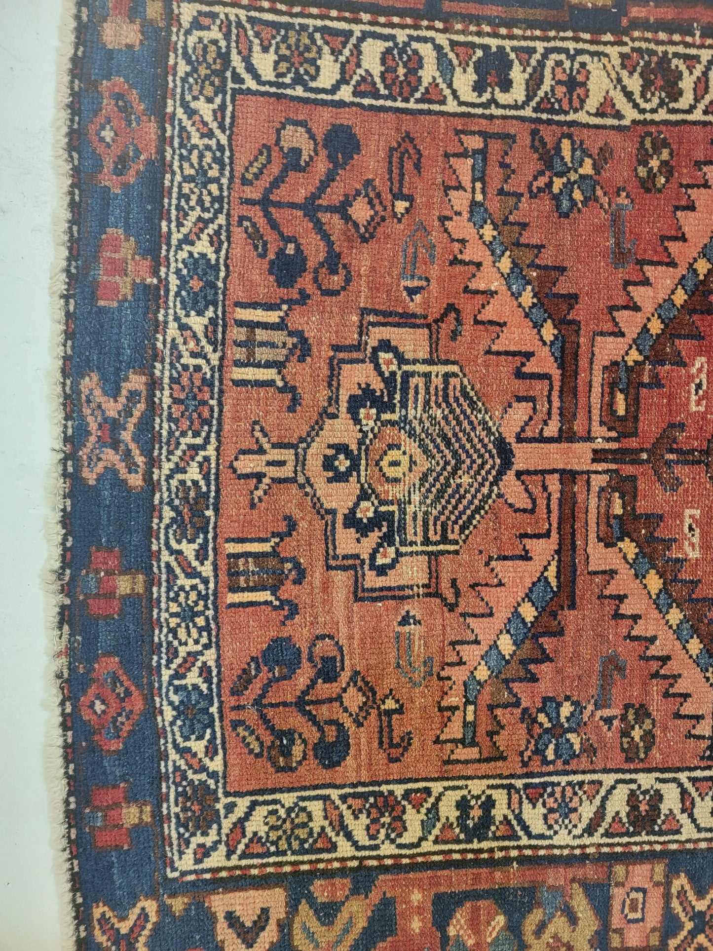 Hand-Knotted Wool Rug Heriz Karajeh 3'1" x 5'9"