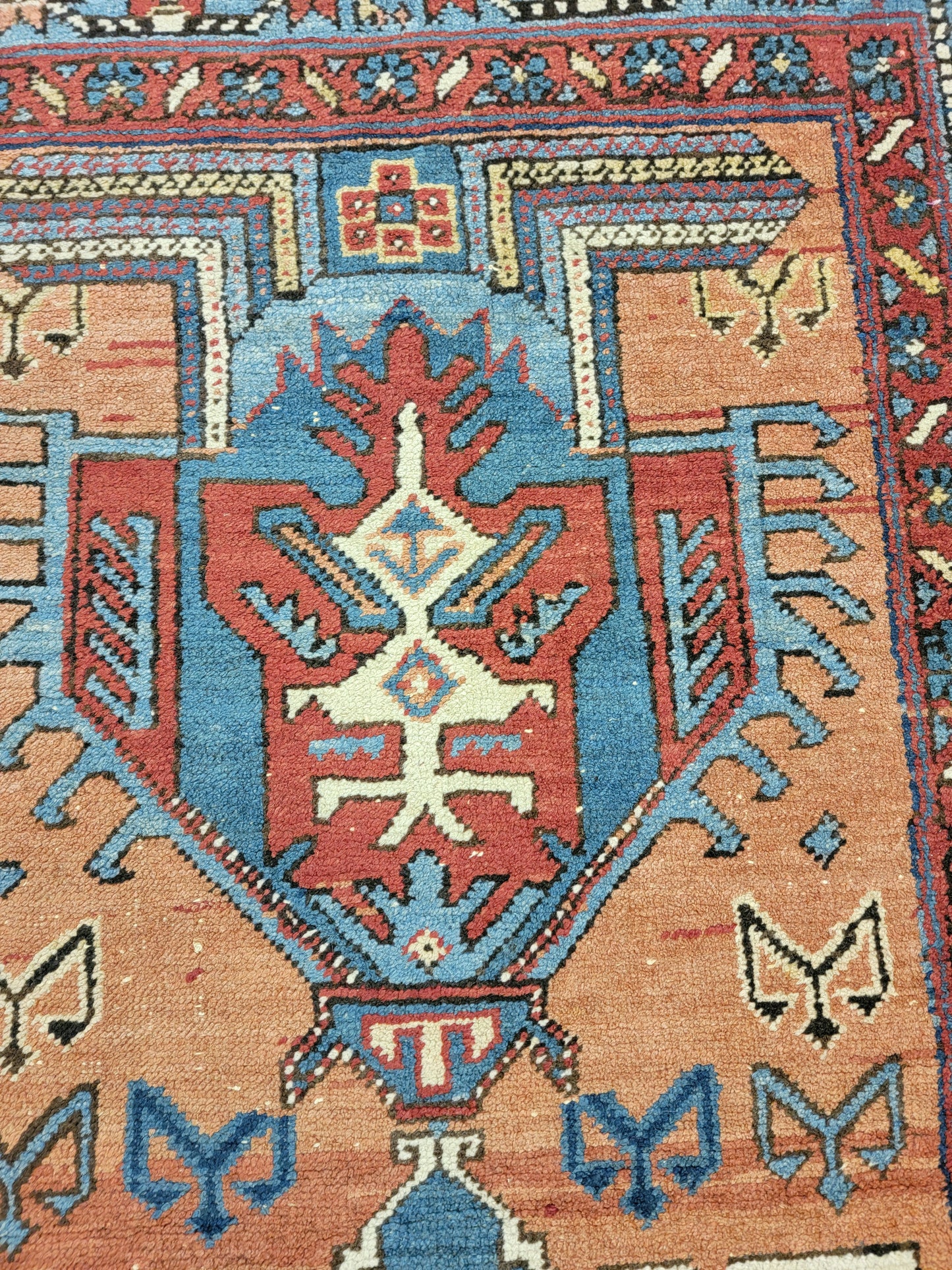 Hand-Knotted Wool Rug Heriz Karajeh 3' x 5'